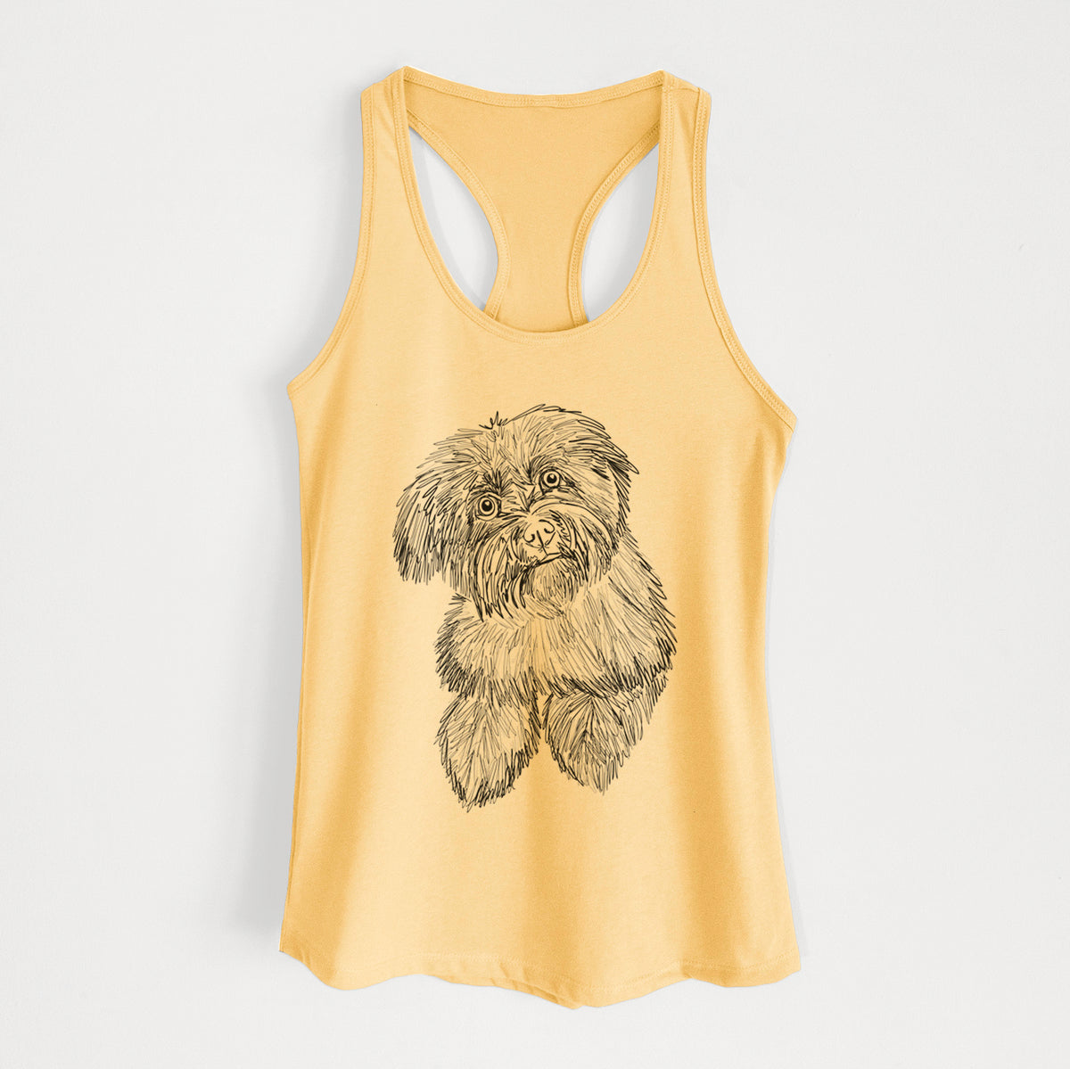 Doodled Hershey the Havanese - Women's Racerback Tanktop