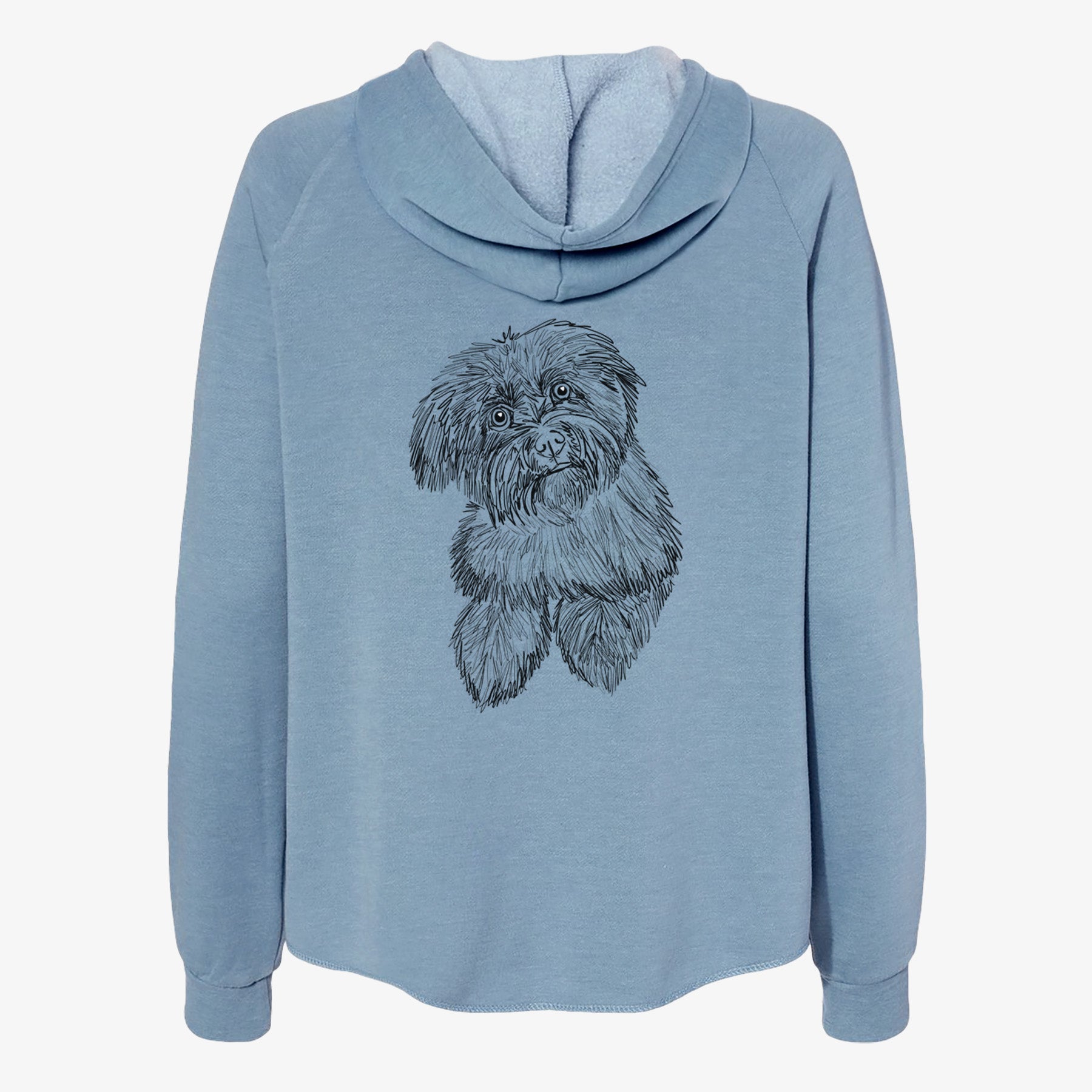 Doodled Hershey the Havanese - Women's Cali Wave Zip-Up Sweatshirt