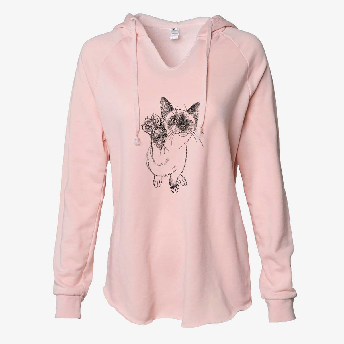 Doodled Hoggle the Siamese Cat - Cali Wave Hooded Sweatshirt