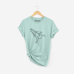 Doodled Mama and Baby the Humpback Whale - Unisex Crewneck