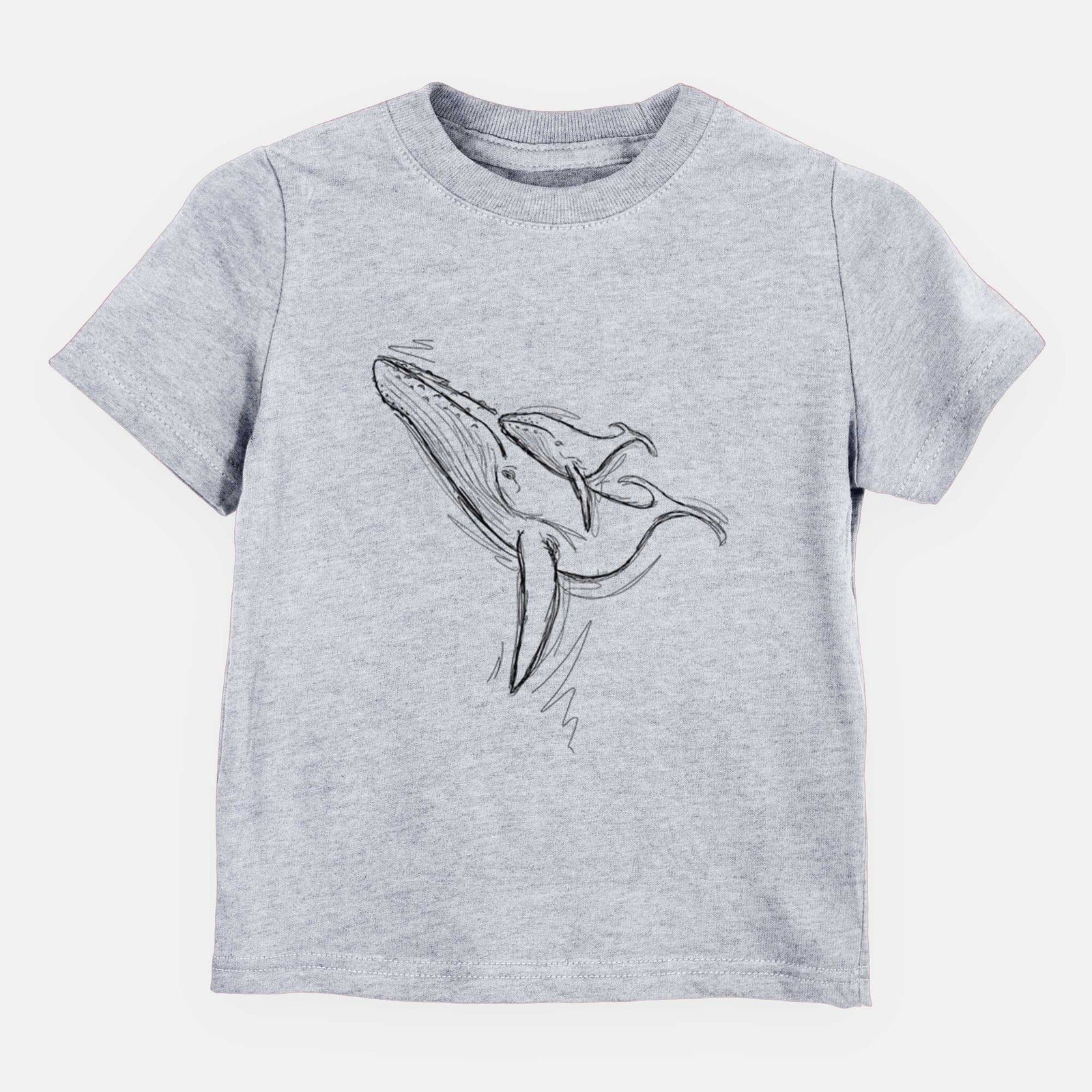 Doodled Mama and Baby the Humpback Whale - Kids/Youth/Toddler Shirt