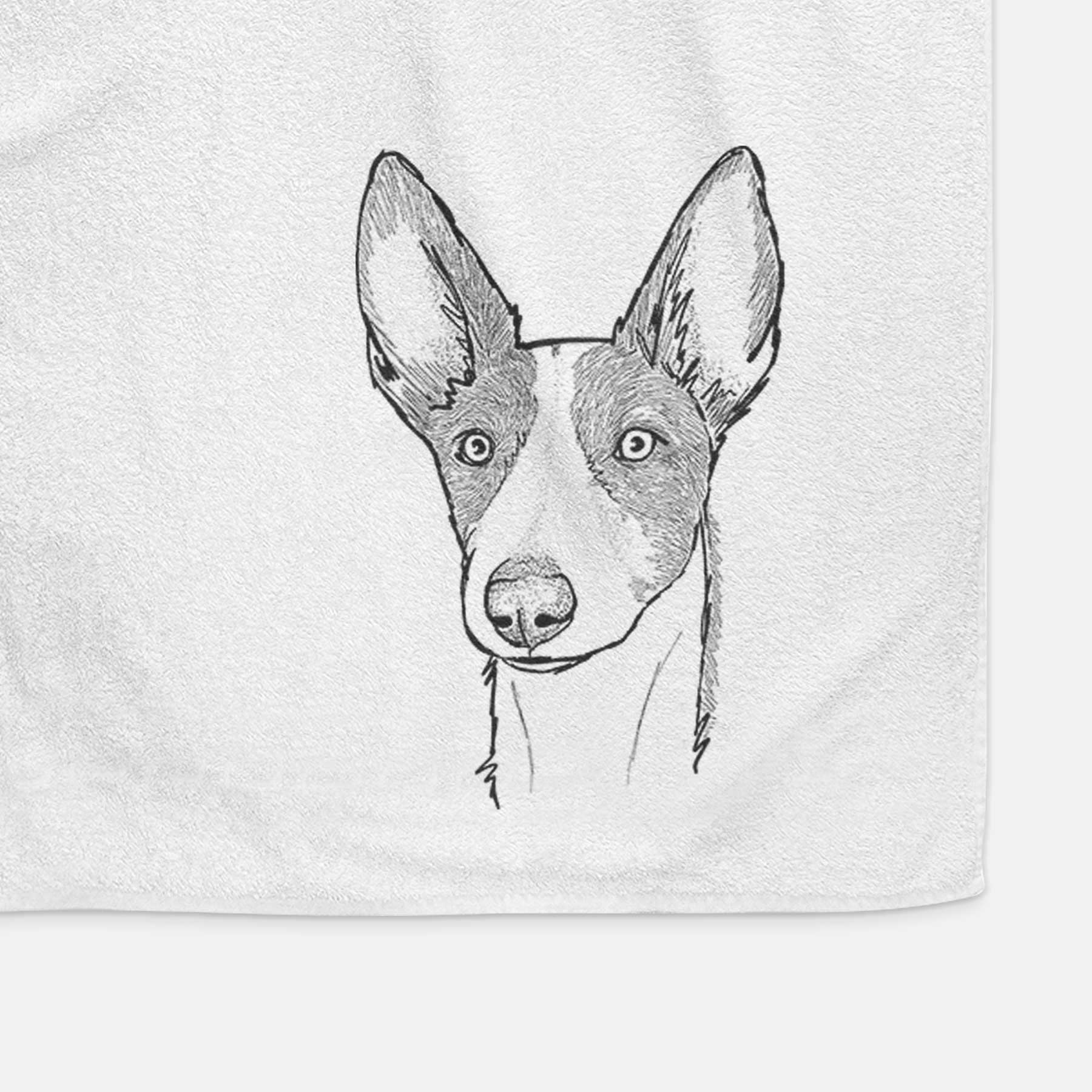 Doodled Hunee the Ibizan Sighthound Decorative Hand Towel