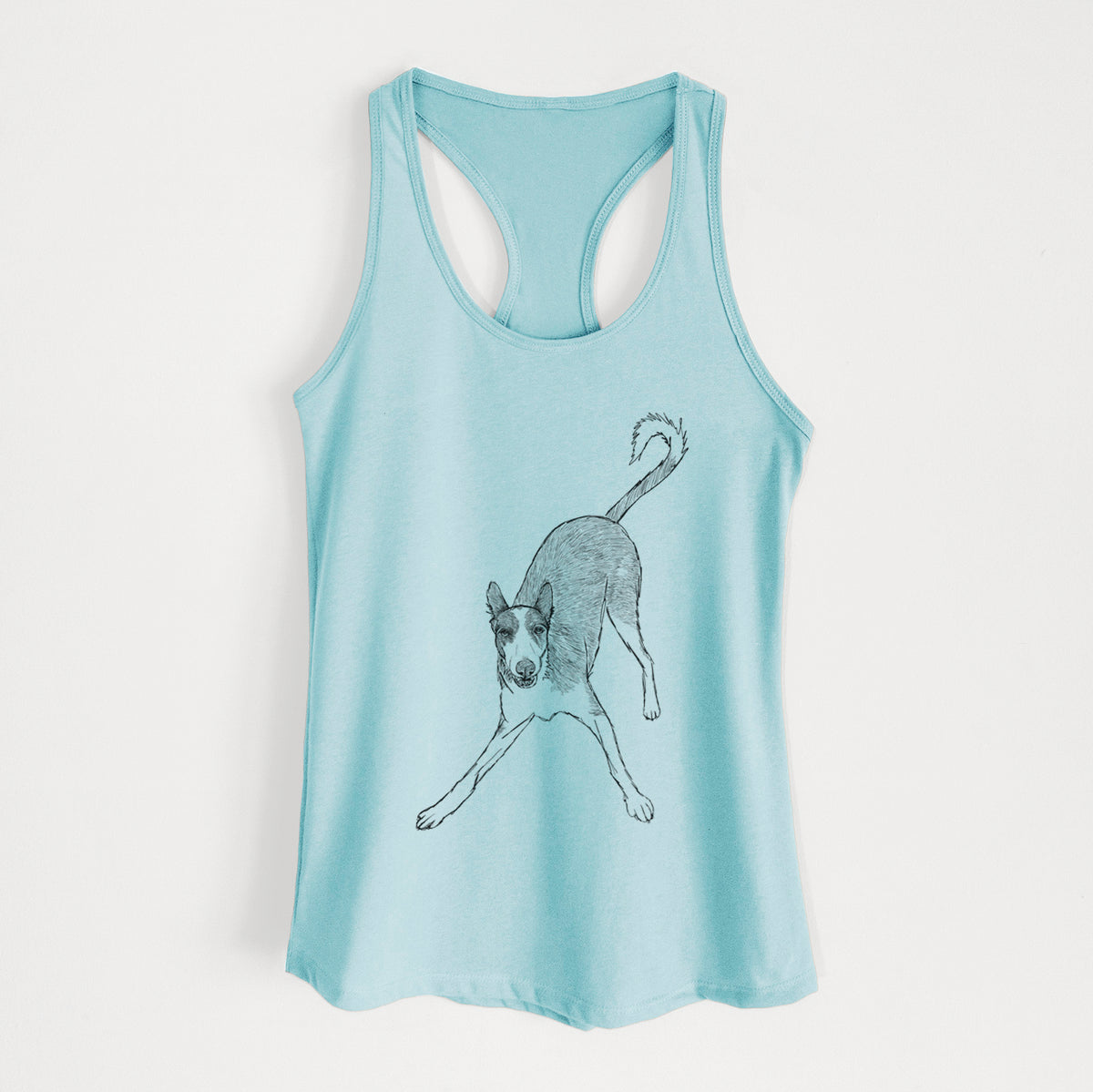 Doodled Hunee the Ibizan Sighthound - Women&#39;s Racerback Tanktop