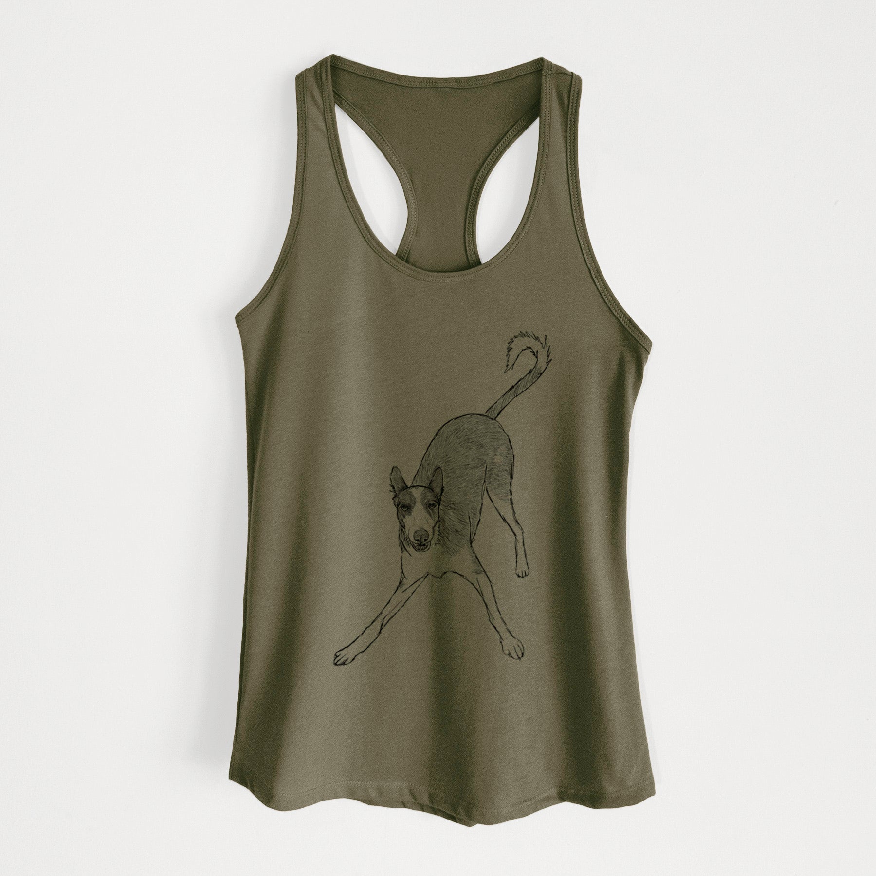 Doodled Hunee the Ibizan Sighthound - Women's Racerback Tanktop