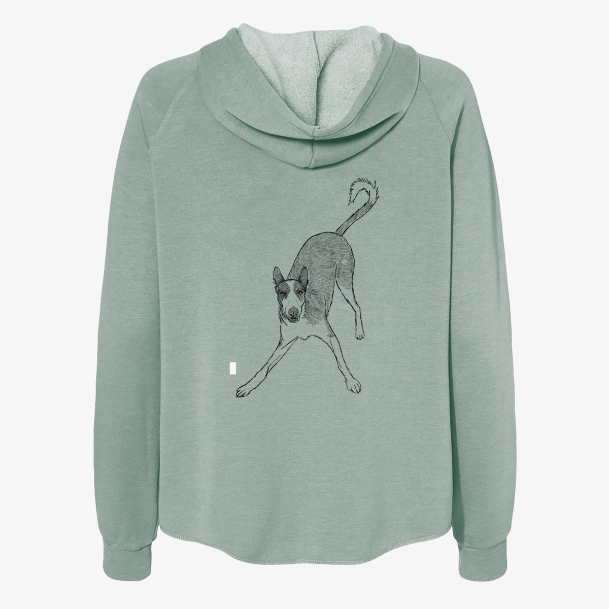 Doodled Hunee the Ibizan Sighthound - Women's Cali Wave Zip-Up Sweatshirt