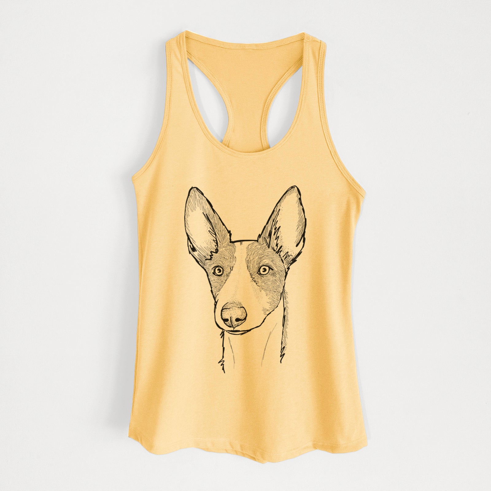 Doodled Hunee the Ibizan Sighthound - Women's Racerback Tanktop