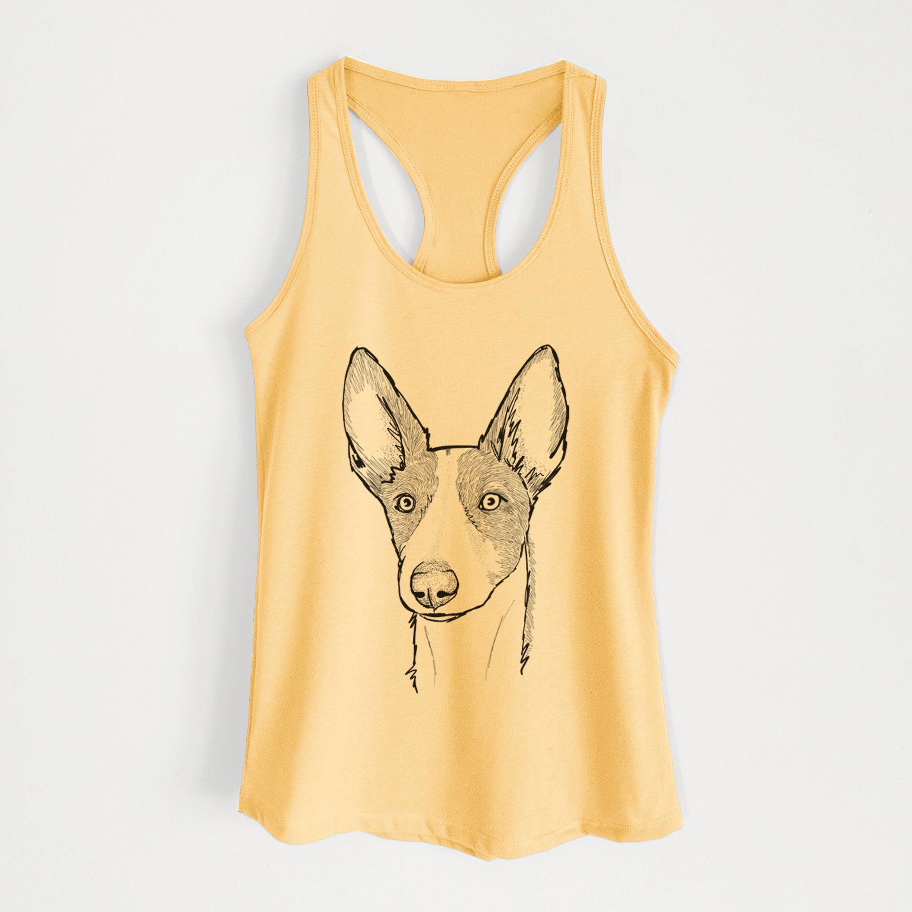 Doodled Hunee the Ibizan Sighthound - Women's Racerback Tanktop