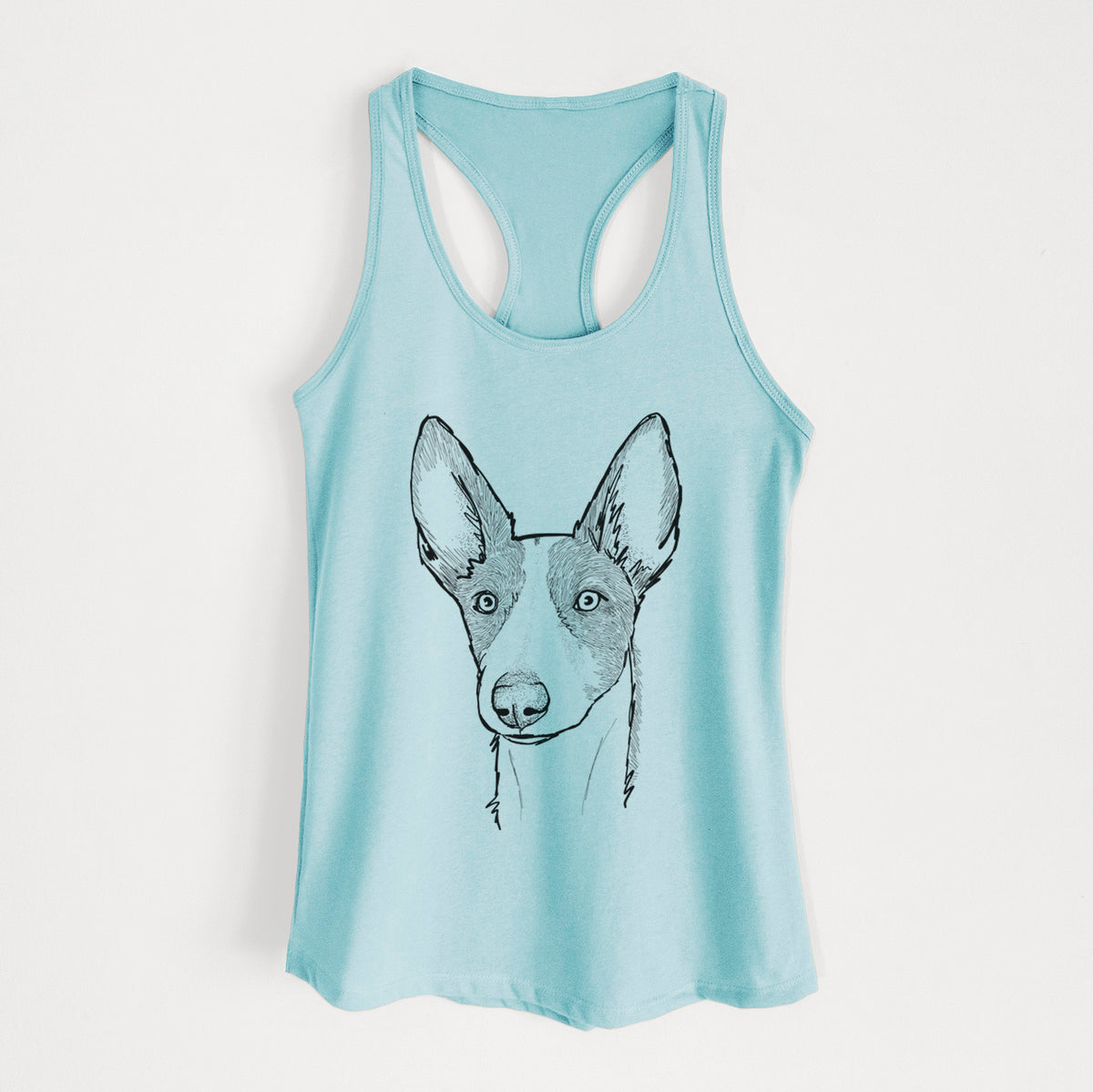 Doodled Hunee the Ibizan Sighthound - Women&#39;s Racerback Tanktop