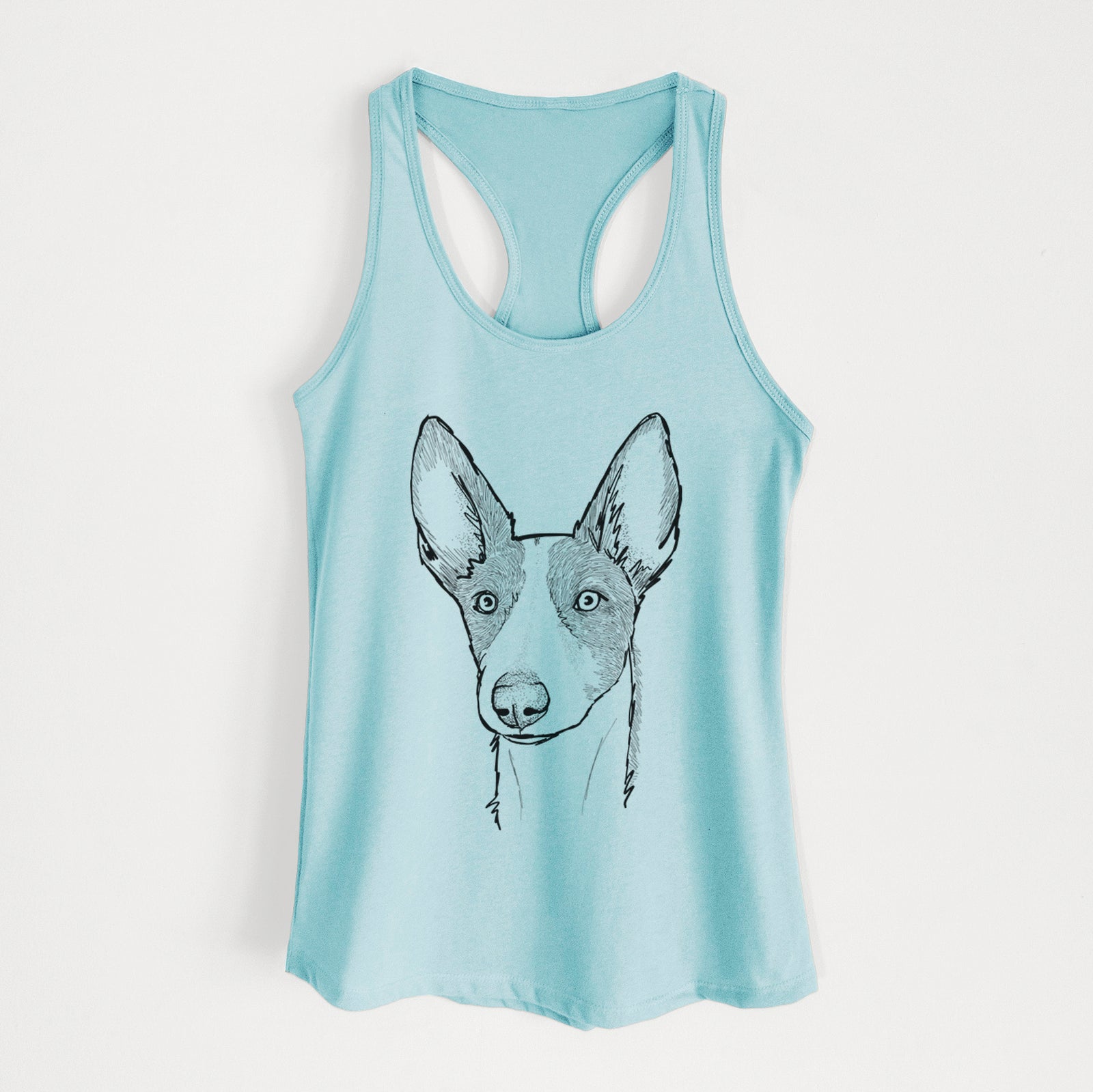 Doodled Hunee the Ibizan Sighthound - Women's Racerback Tanktop