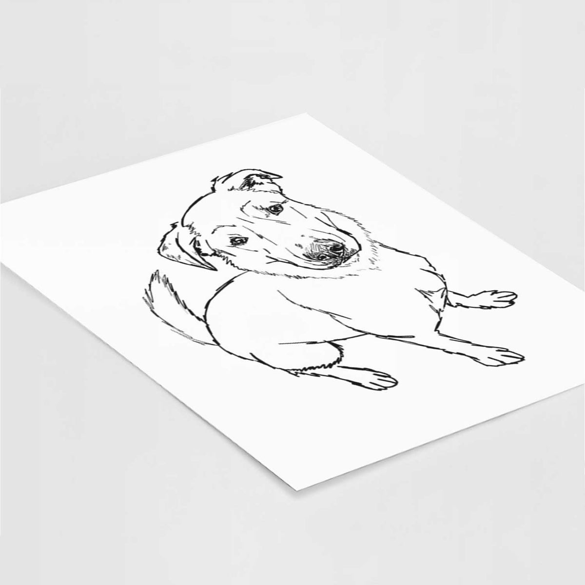 Doodled Ike the Lab Mix Art Print