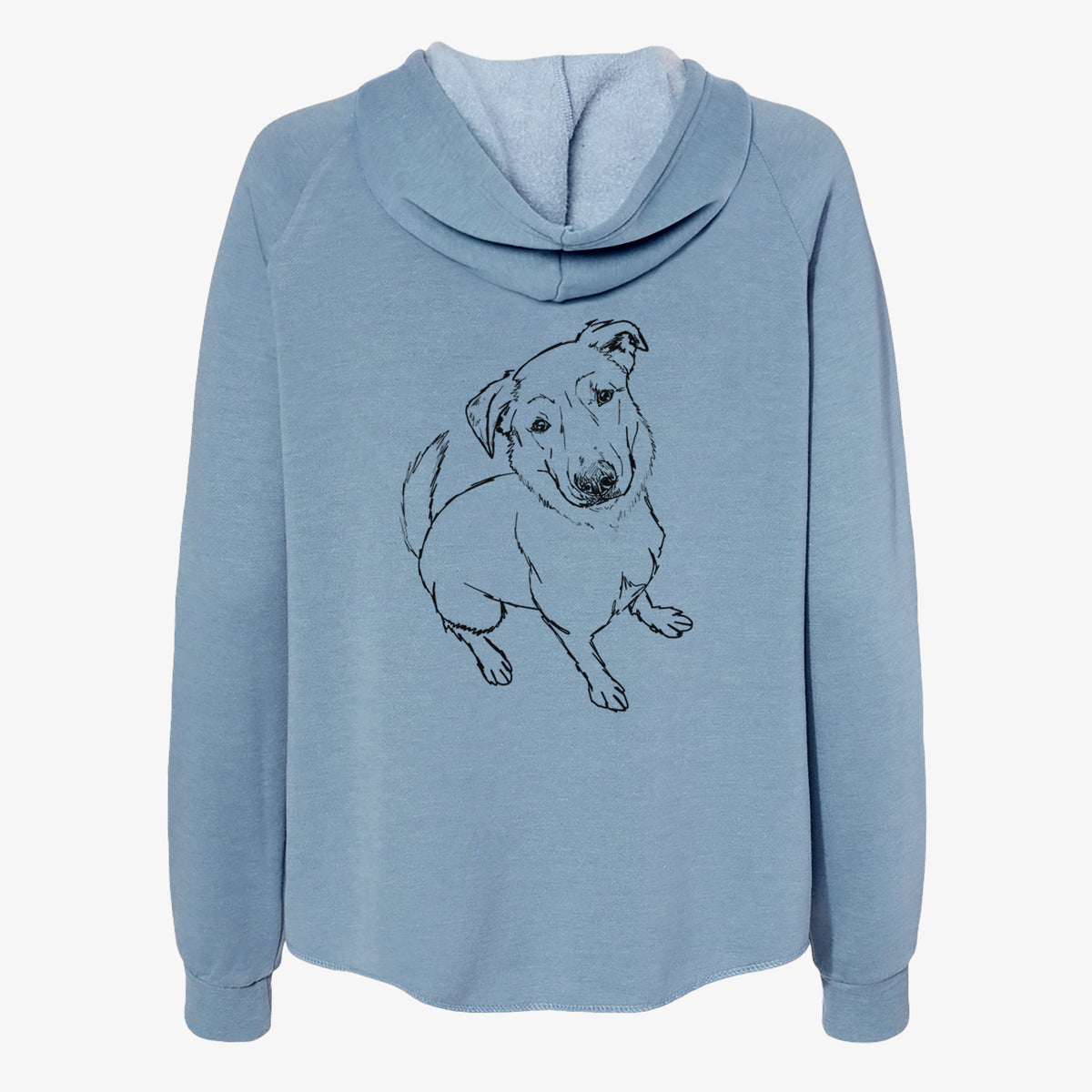 Doodled Ike the Lab Mix - Women's Cali Wave Zip-Up Sweatshirt