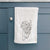 Doodled Indiana the Chocolate Lab Decorative Hand Towel