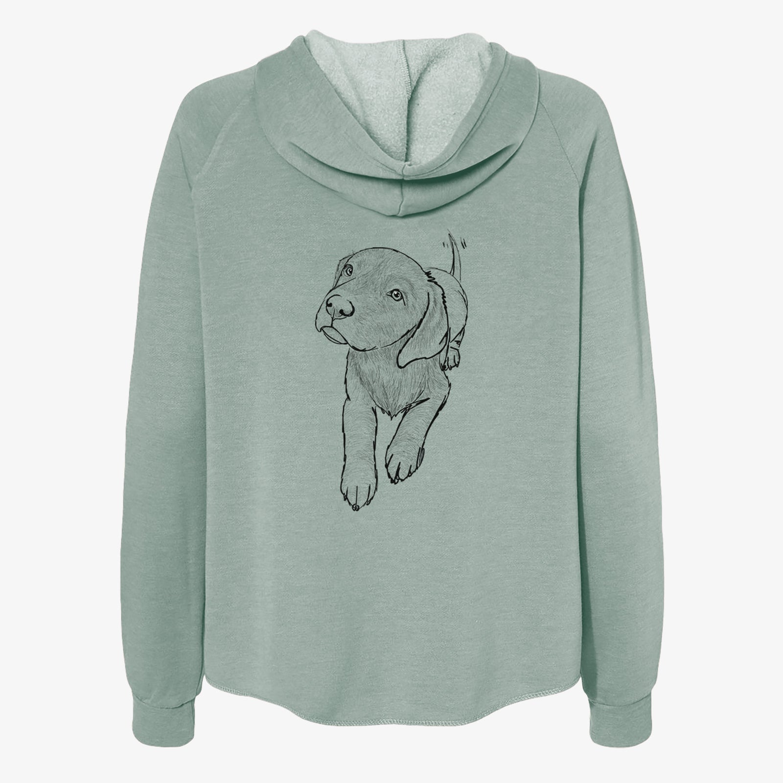 Doodled Indiana the Chocolate Lab - Women's Cali Wave Zip-Up Sweatshirt