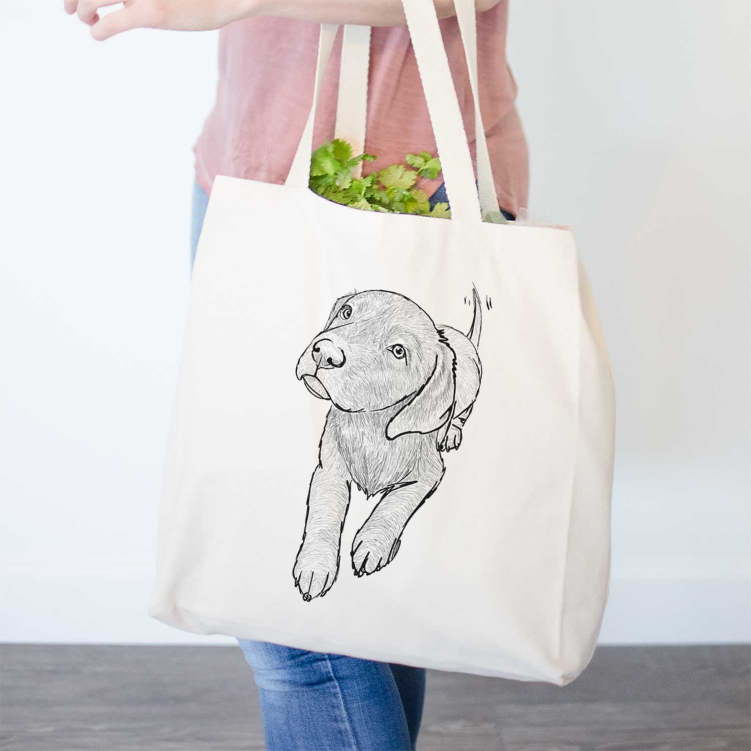 Doodled Indiana the Chocolate Lab - Tote Bag