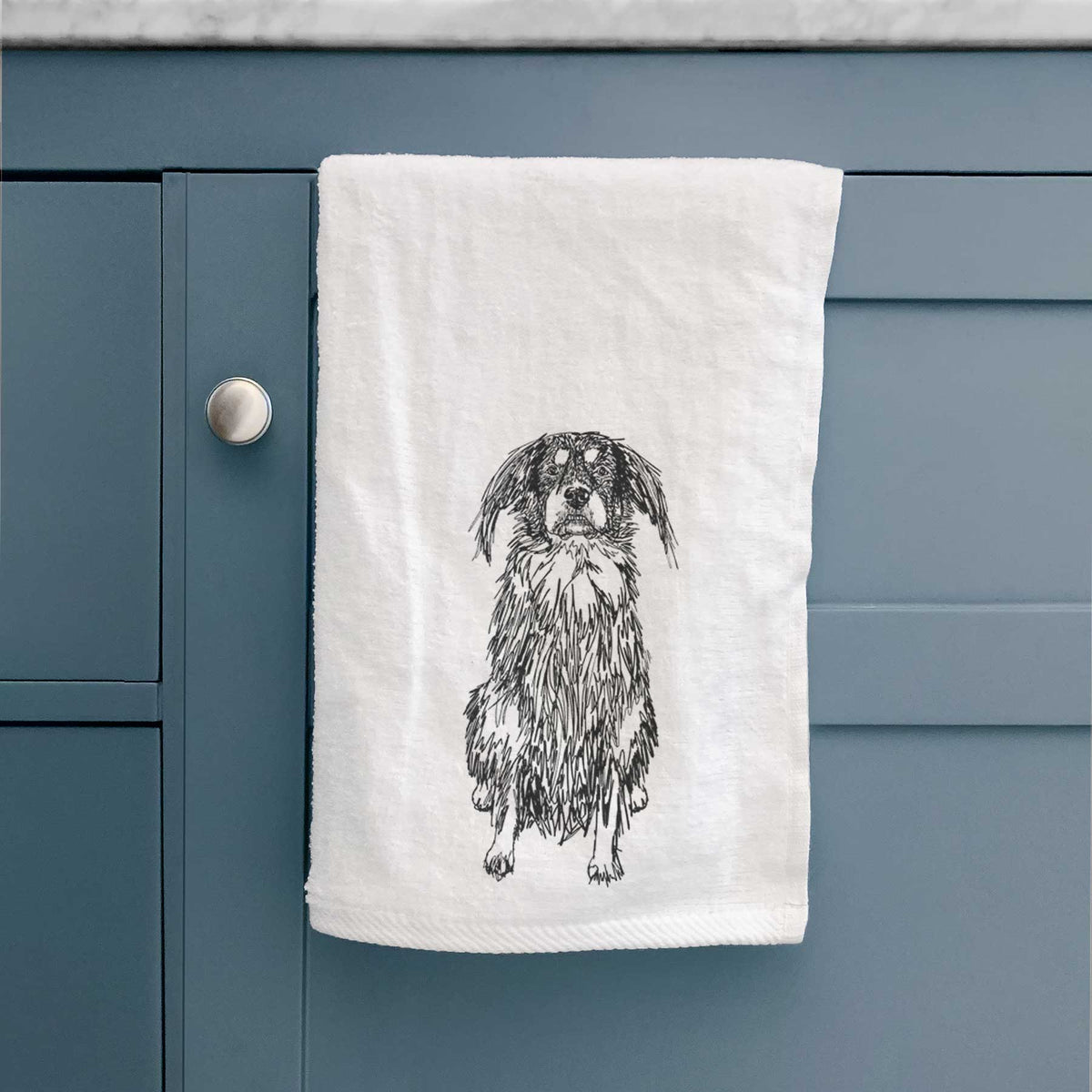 Doodled Indy the Mixed Breed Decorative Hand Towel