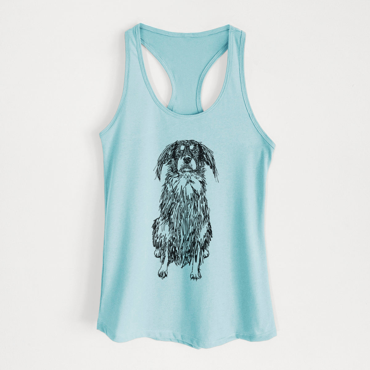 Doodled Indy the Mixed Breed - Women&#39;s Racerback Tanktop