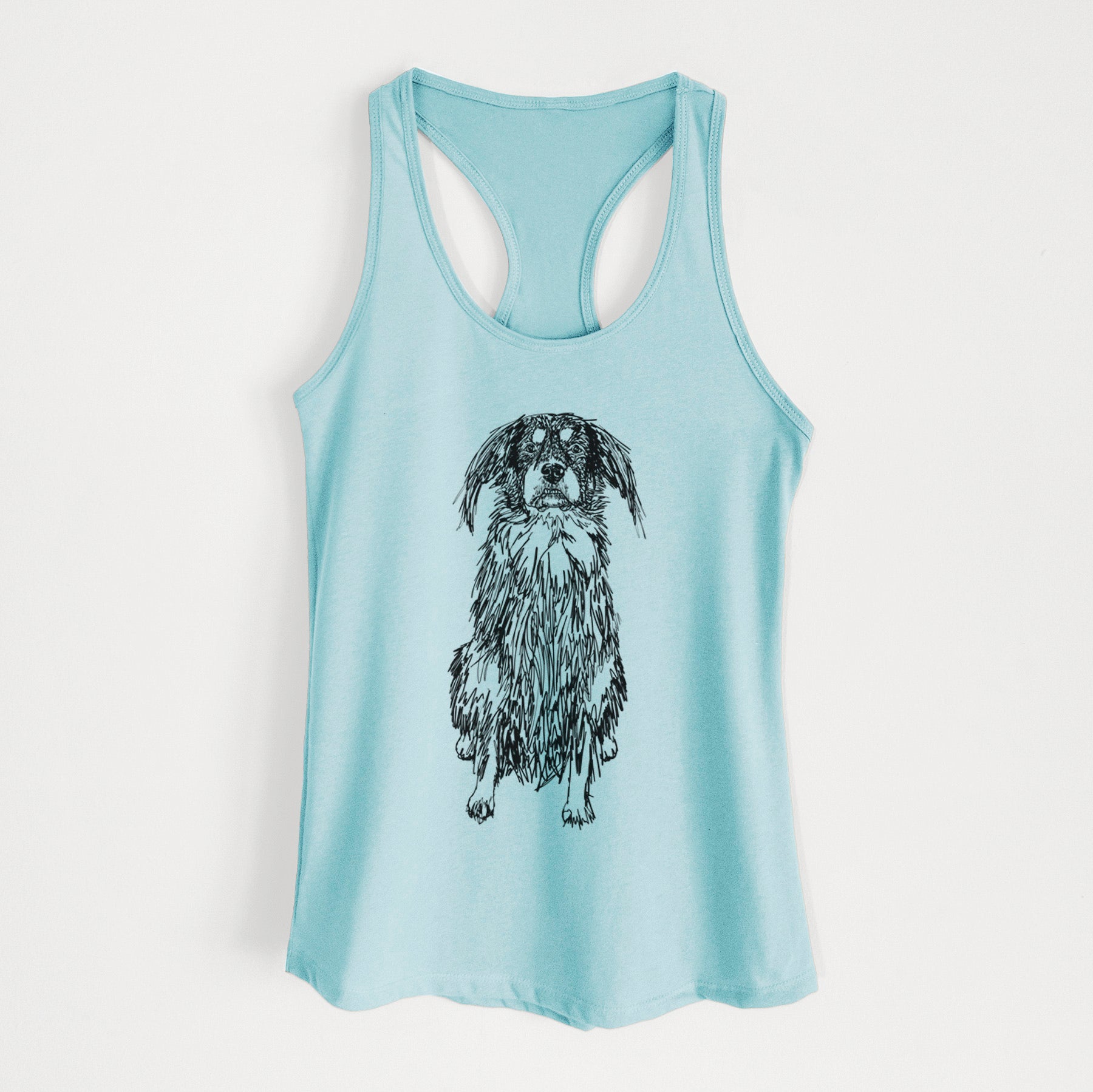 Doodled Indy the Mixed Breed - Women's Racerback Tanktop