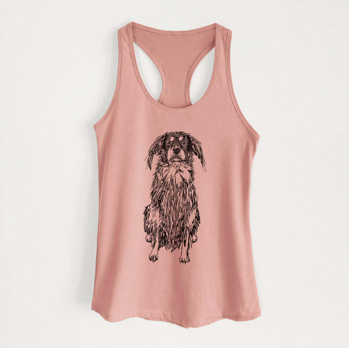 Doodled Indy the Mixed Breed - Women's Racerback Tanktop