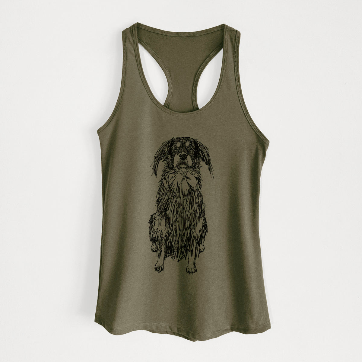 Doodled Indy the Mixed Breed - Women's Racerback Tanktop