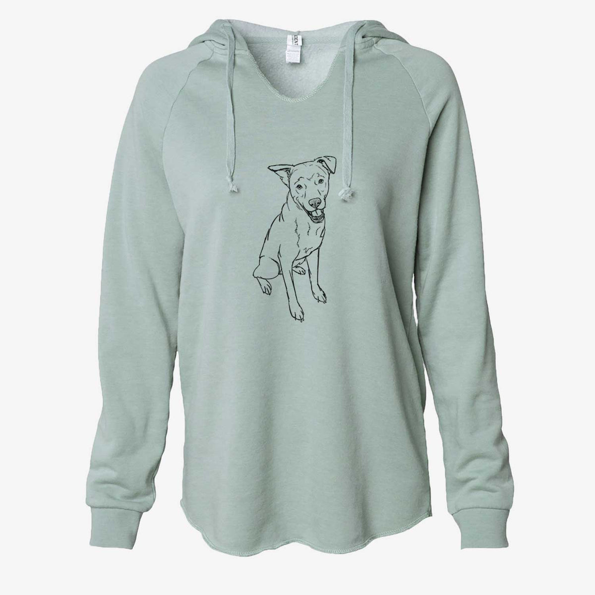 Doodled Indy the Mixed Breed - Cali Wave Hooded Sweatshirt