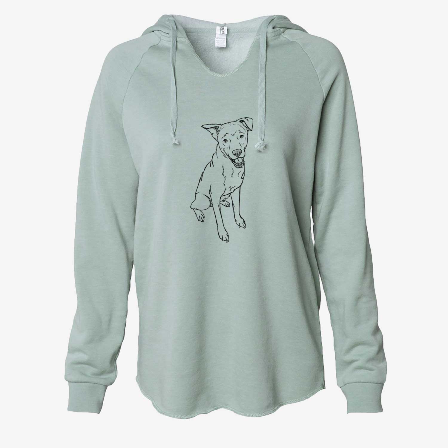 Doodled Indy the Mixed Breed - Cali Wave Hooded Sweatshirt