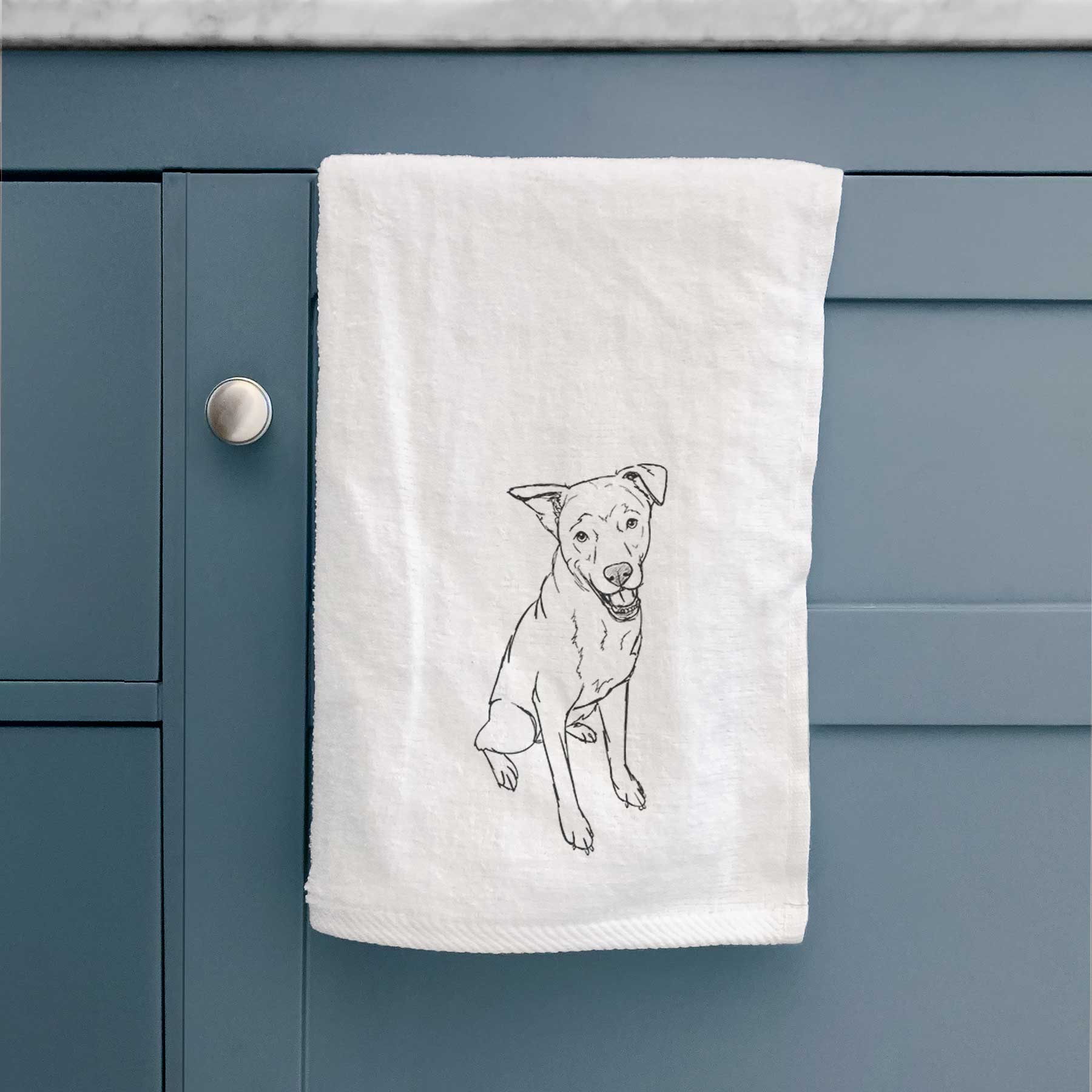 Doodled Indy the Mixed Breed Decorative Hand Towel