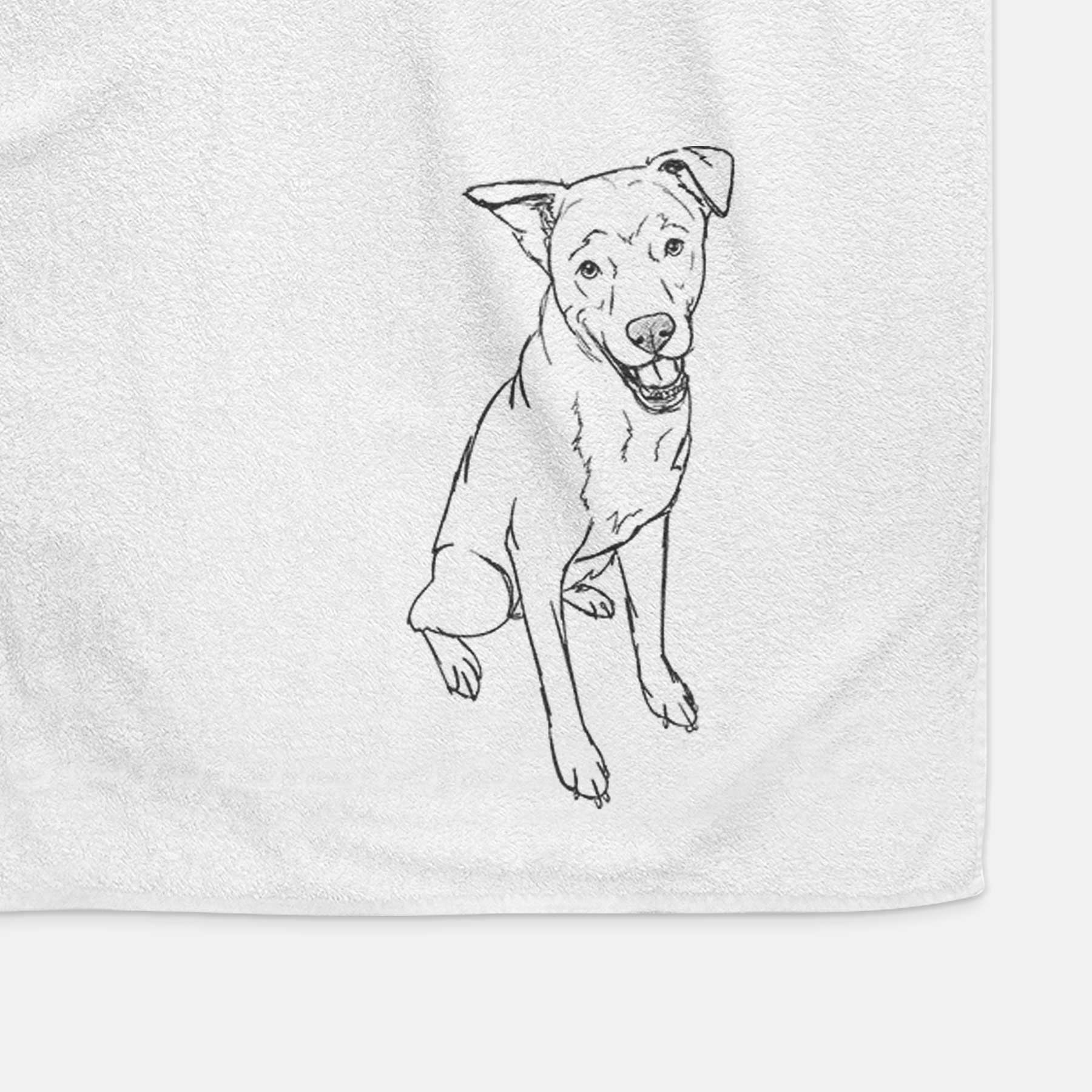 Doodled Indy the Mixed Breed Decorative Hand Towel