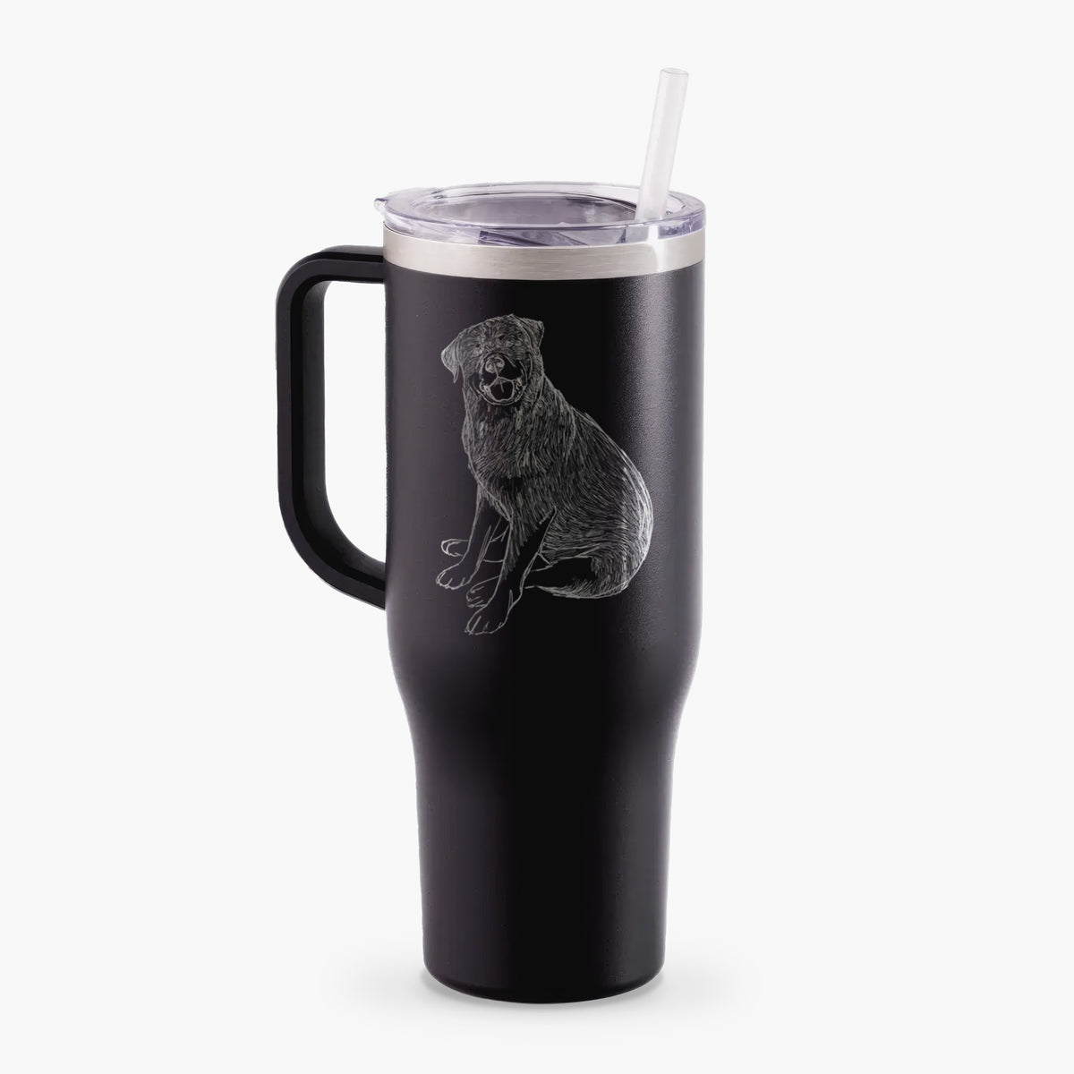 Doodled Indy the Rottweiler - 40oz Tumbler with Handle