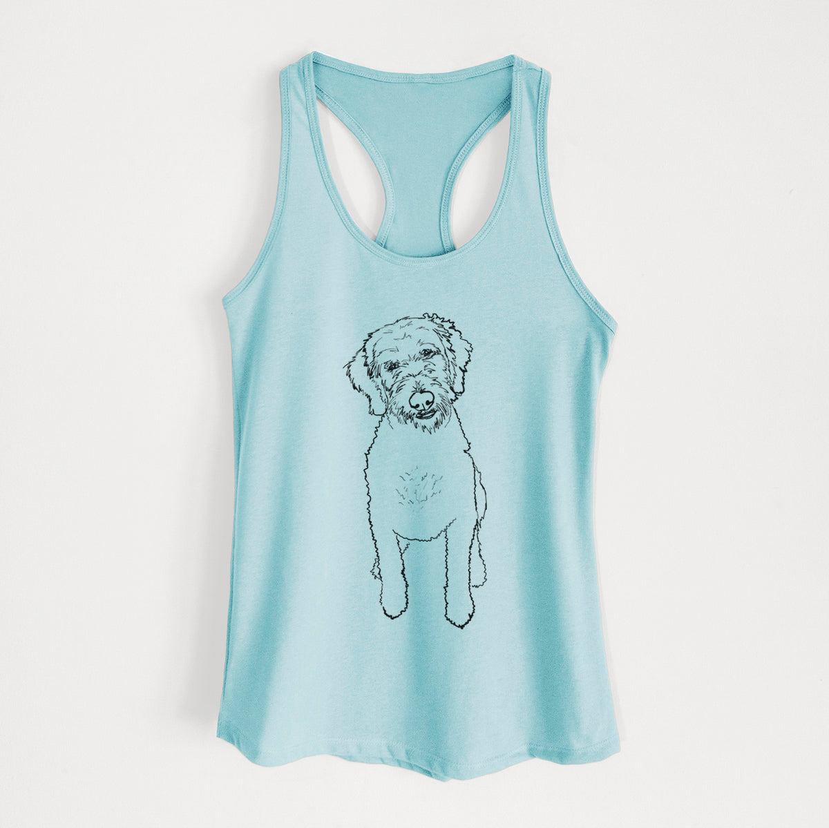 Doodled Izzie the Goldendoodle - Women&#39;s Racerback Tanktop