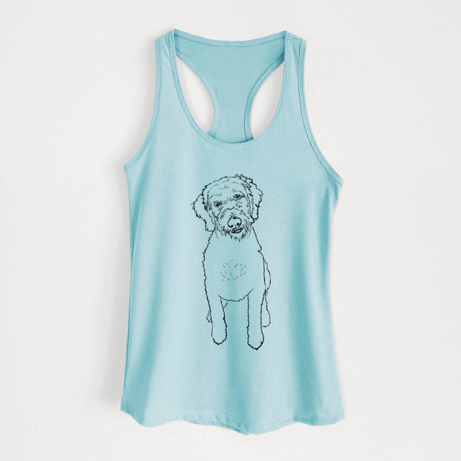 Doodled Izzie the Goldendoodle - Women's Racerback Tanktop