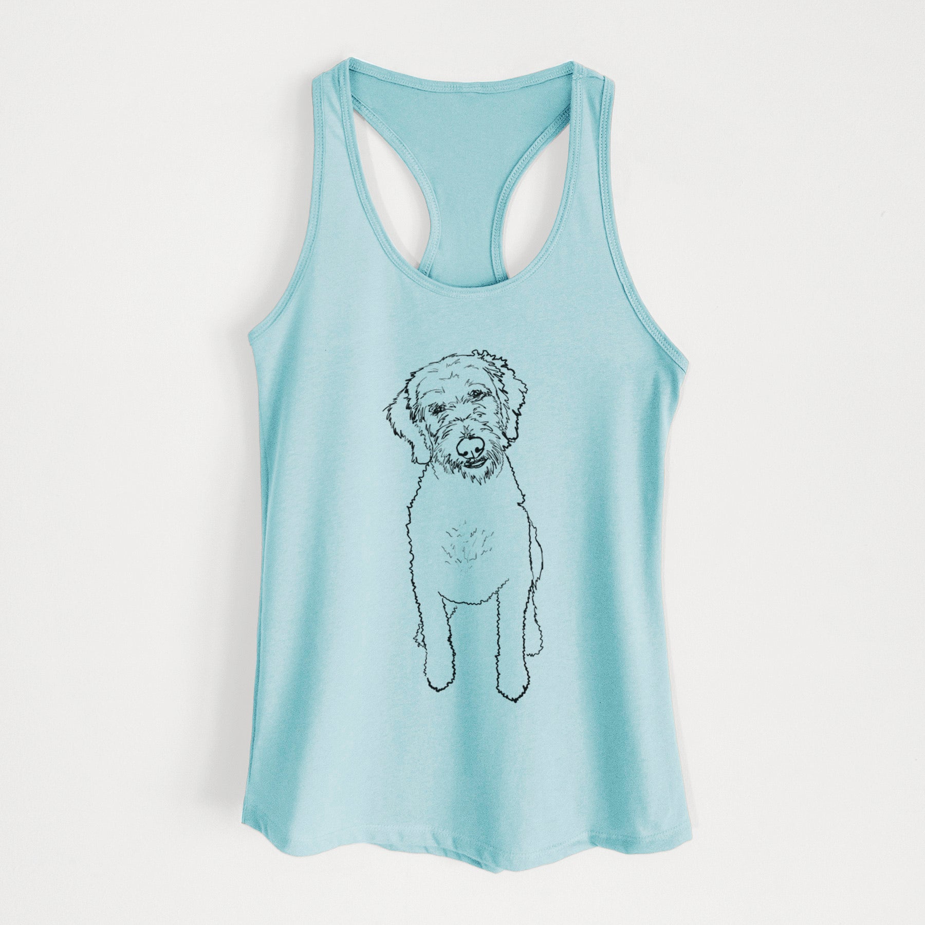 Doodled Izzie the Goldendoodle - Women's Racerback Tanktop