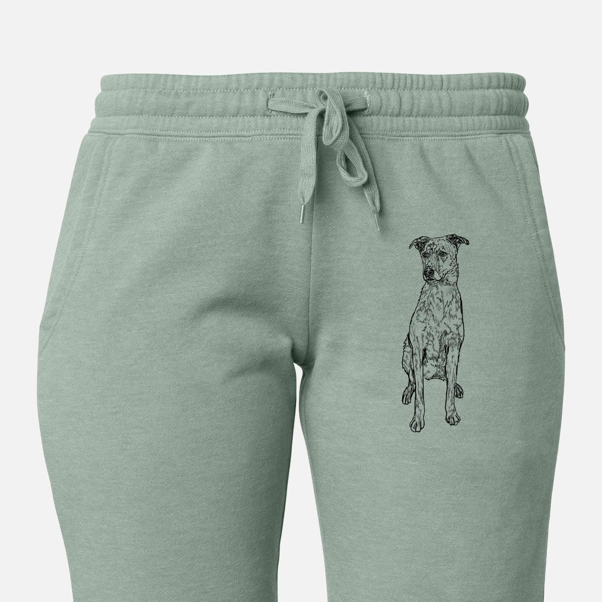 Doodled Jack the Catahoula - Women&#39;s Cali Wave Joggers