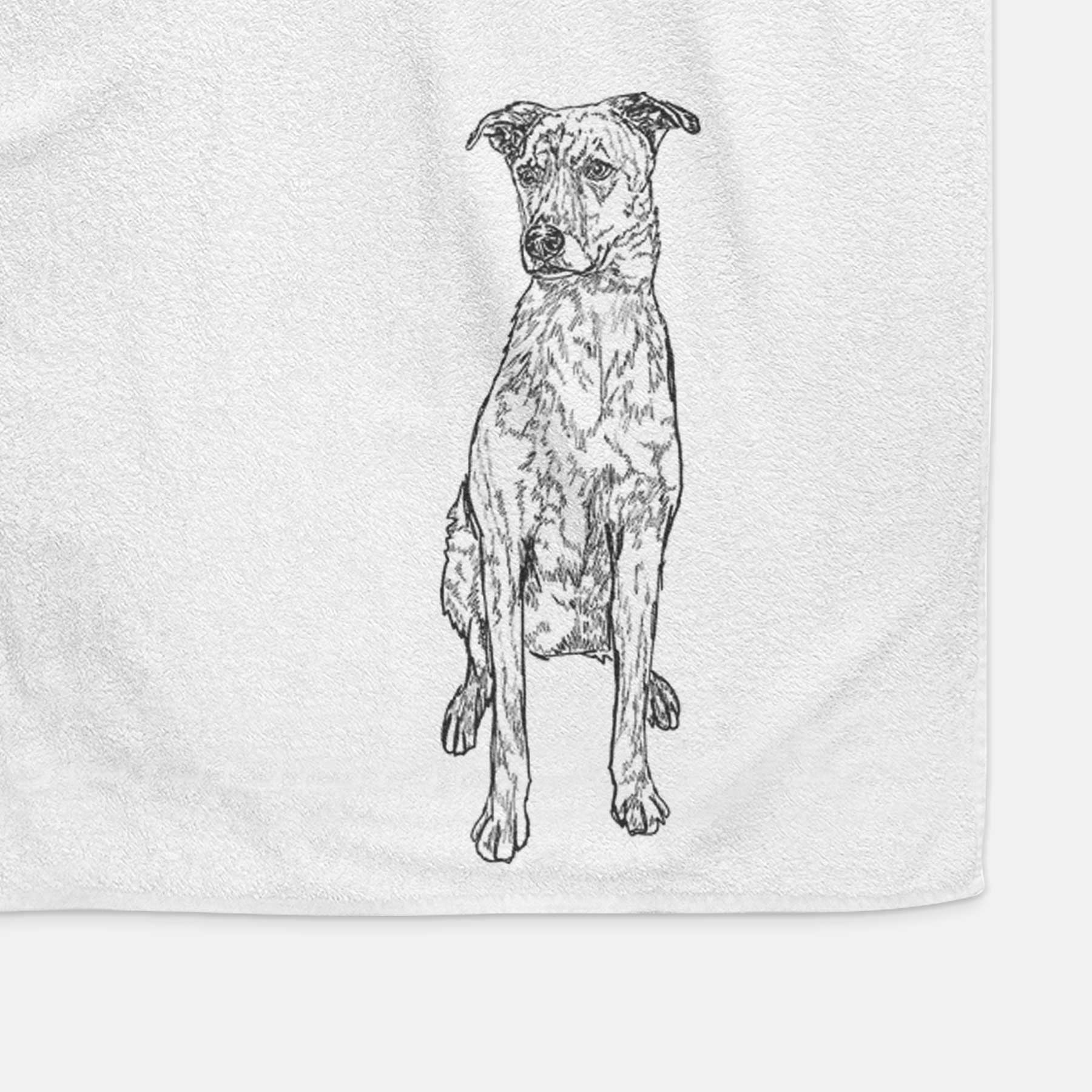 Doodled Jack the Catahoula Decorative Hand Towel