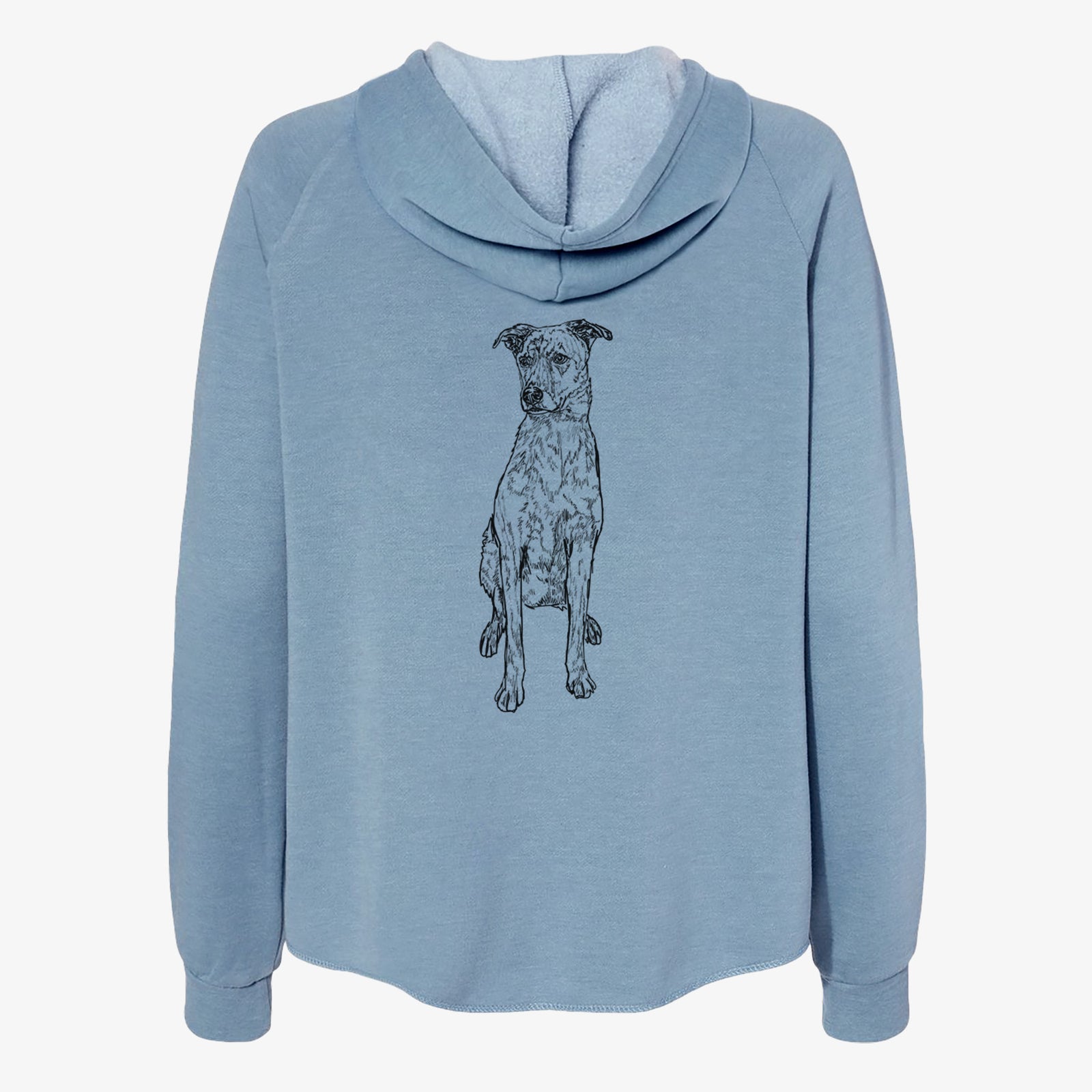 Doodled Jack the Catahoula - Women's Cali Wave Zip-Up Sweatshirt