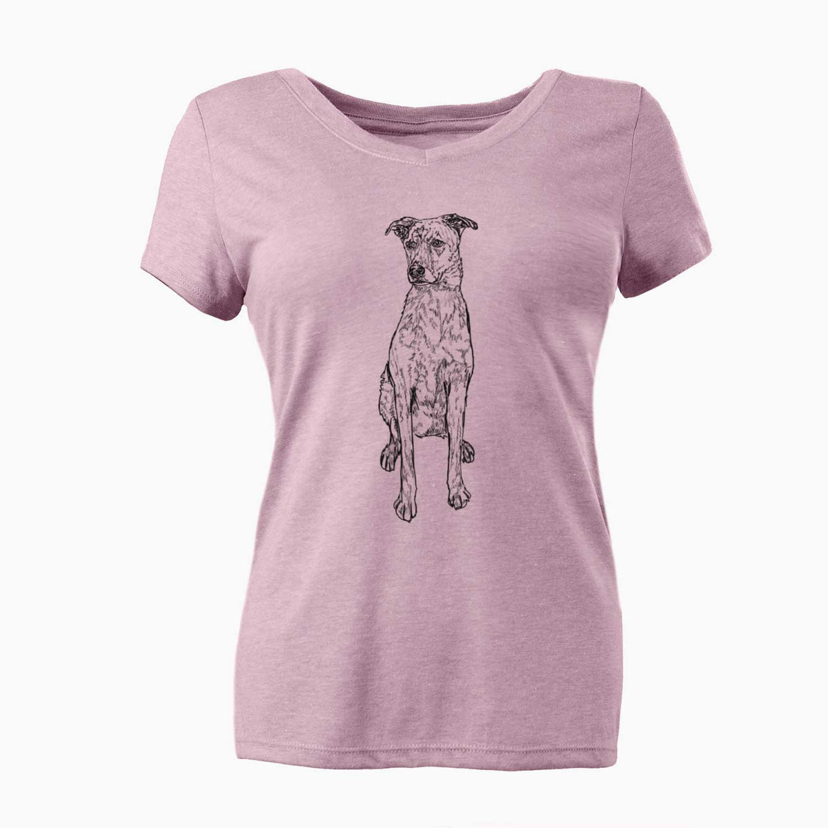 Doodled Jack the Catahoula - Women's V-neck Shirt