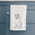 Doodled Jack Russell Terrier Decorative Hand Towel