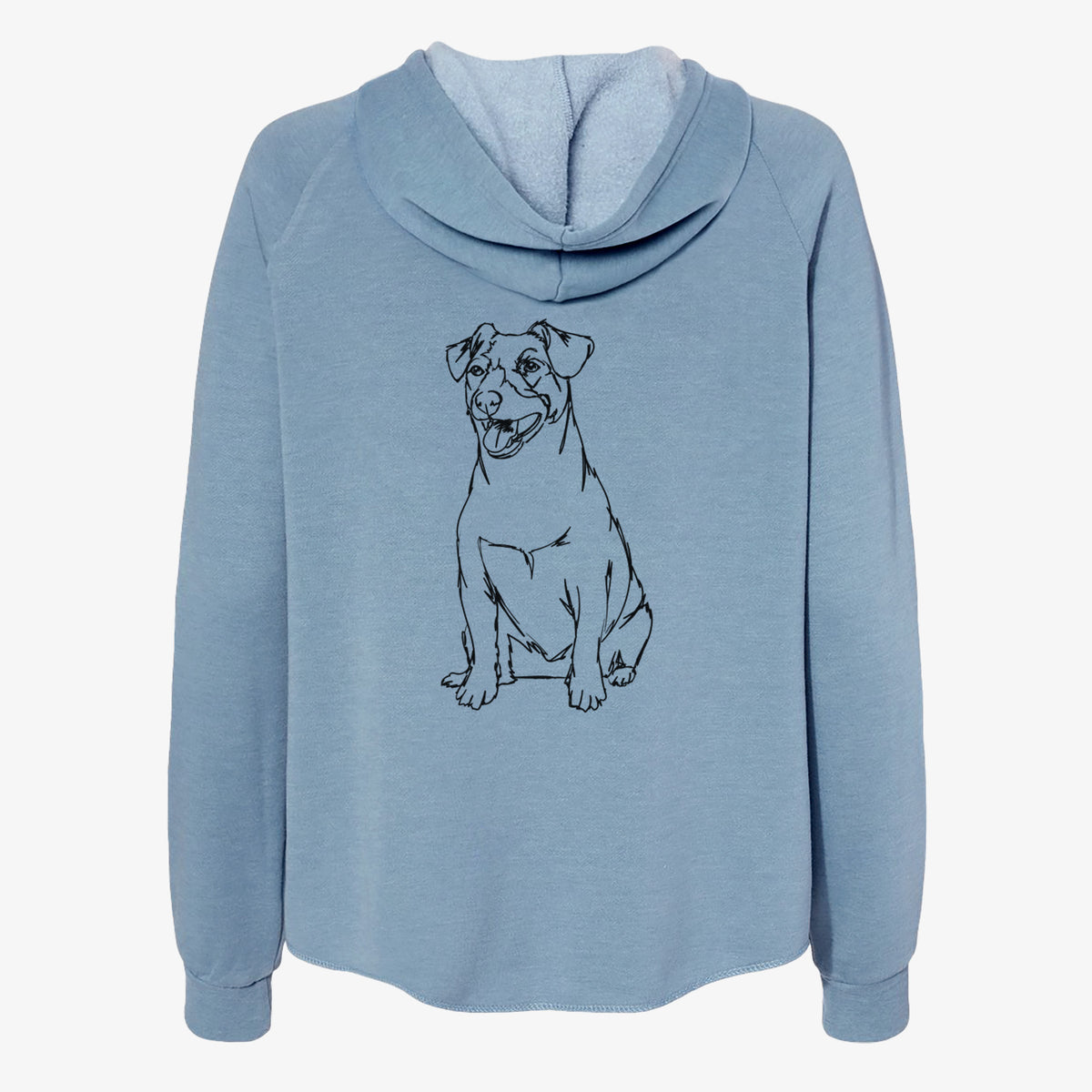 Doodled Jack Russell Terrier - Women's Cali Wave Zip-Up Sweatshirt