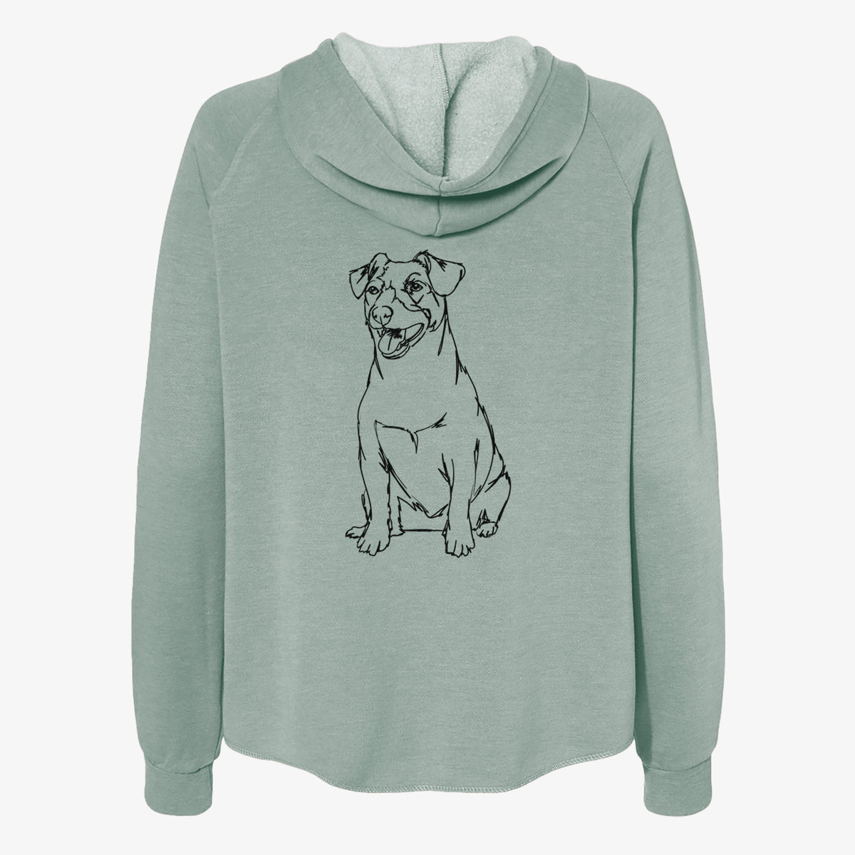 Doodled Jack Russell Terrier - Women's Cali Wave Zip-Up Sweatshirt