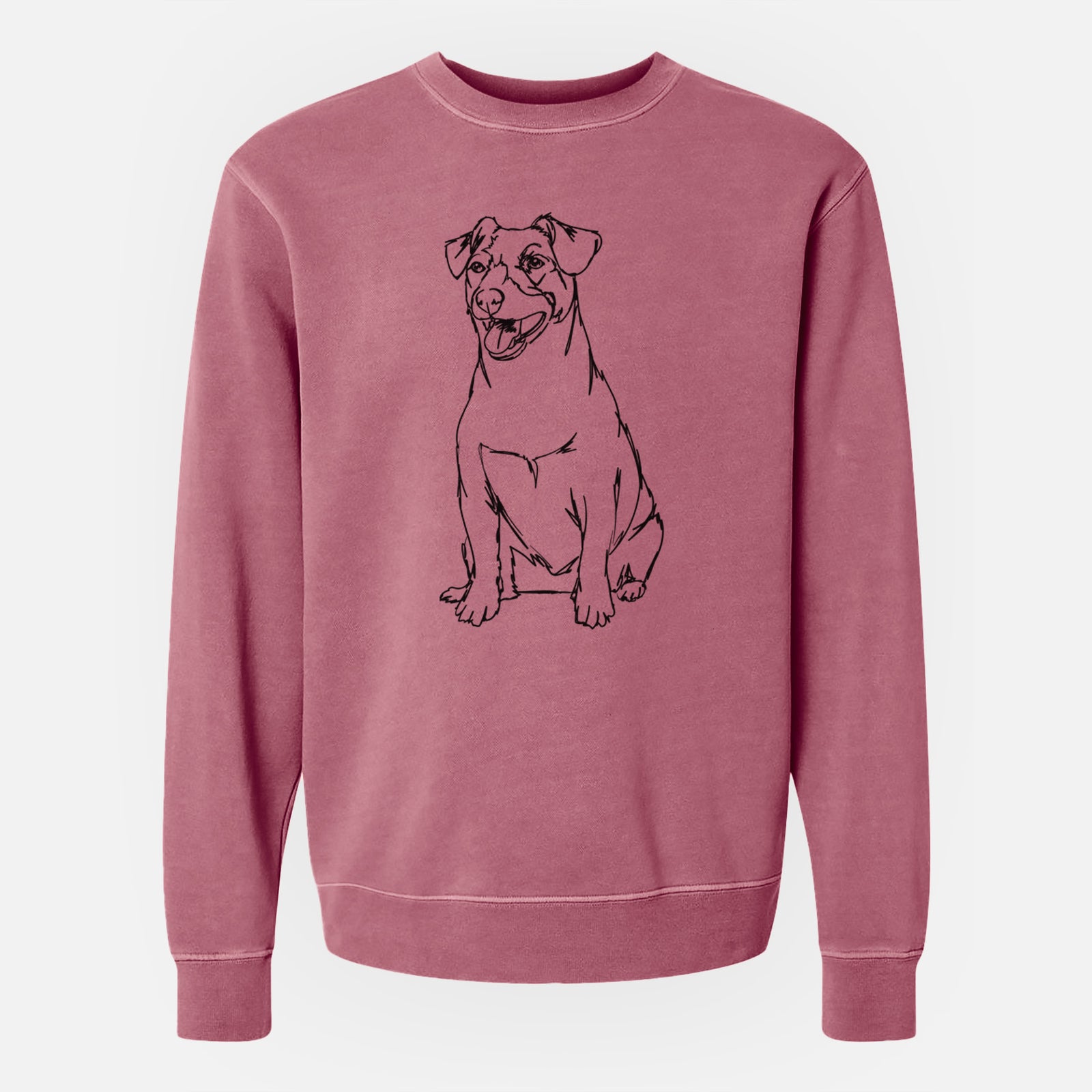 Doodled Jack Russell Terrier the  - Unisex Pigment Dyed Crew Sweatshirt