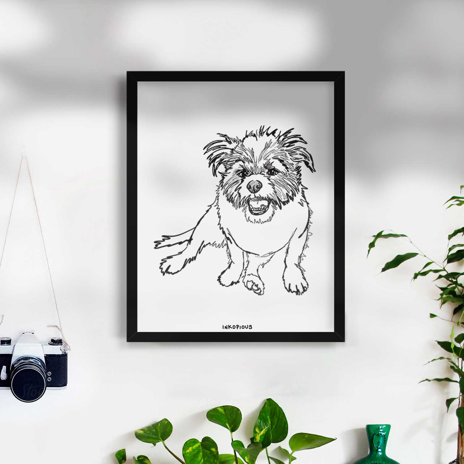 Doodled Jack the Shih Tzu Jack Russell Terrier Mix Art Print