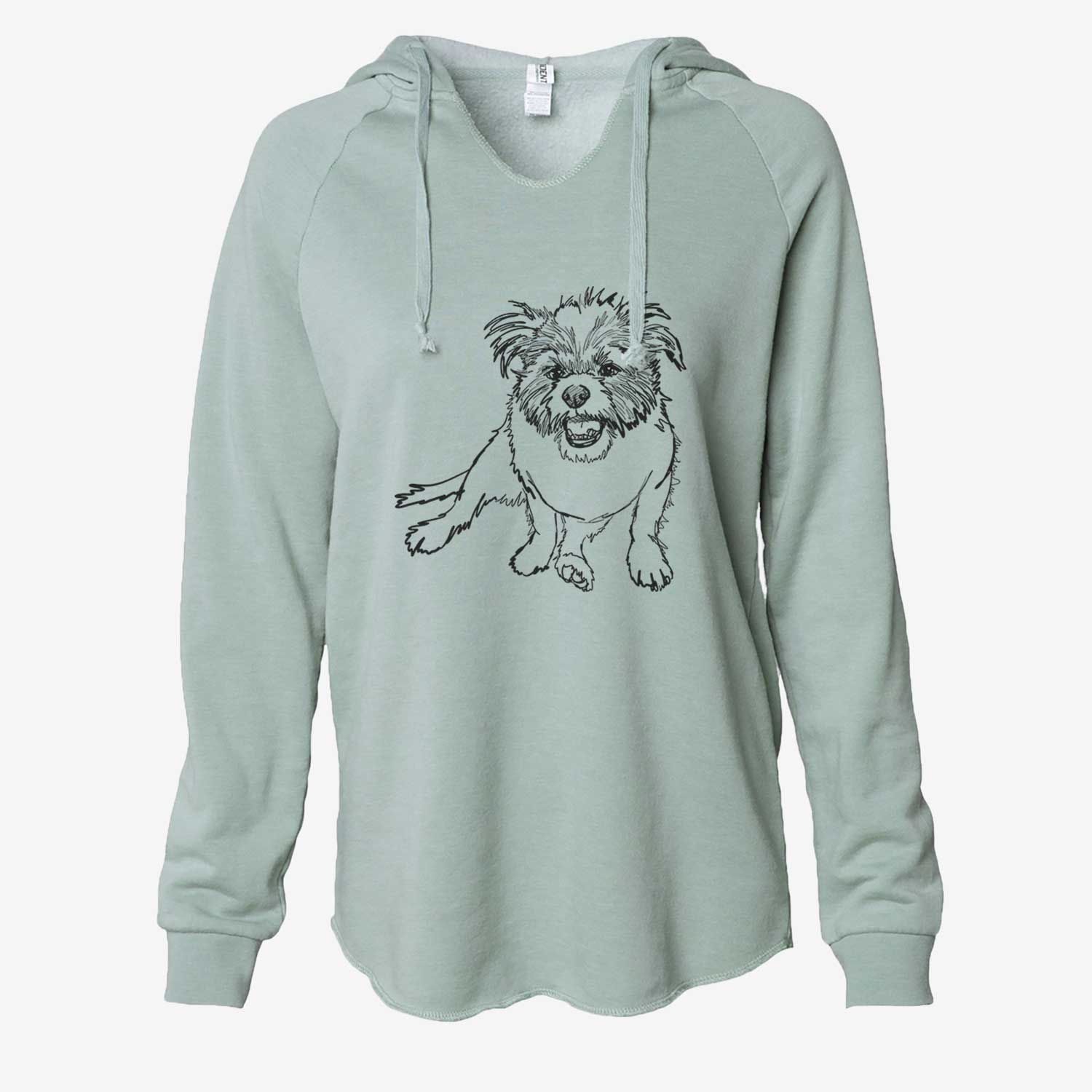 Doodled Jack the Shih Tzu Jack Russell Terrier Mix - Cali Wave Hooded Sweatshirt