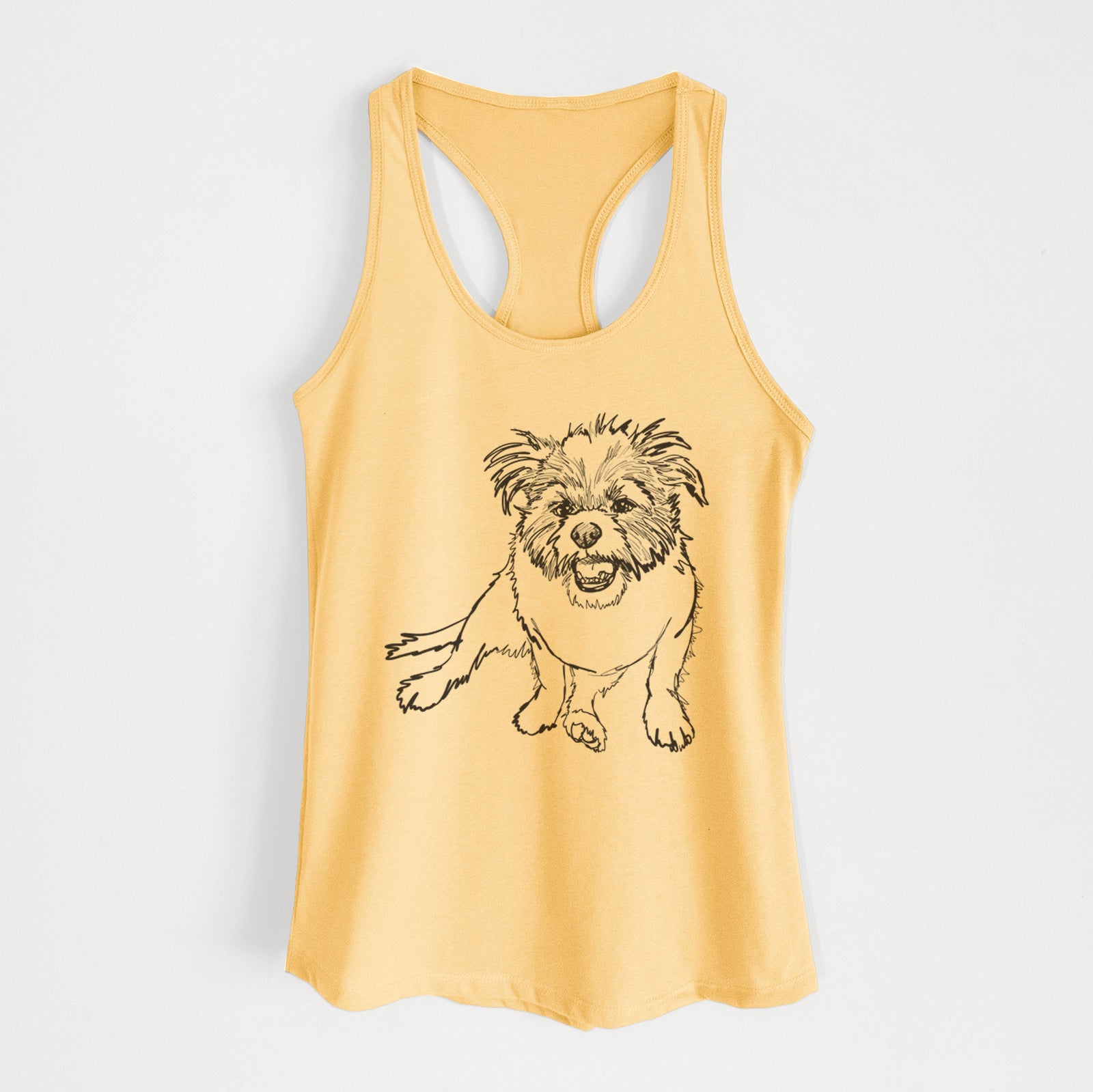 Doodled Jack the Shih Tzu Jack Russell Terrier Mix - Women's Racerback Tanktop