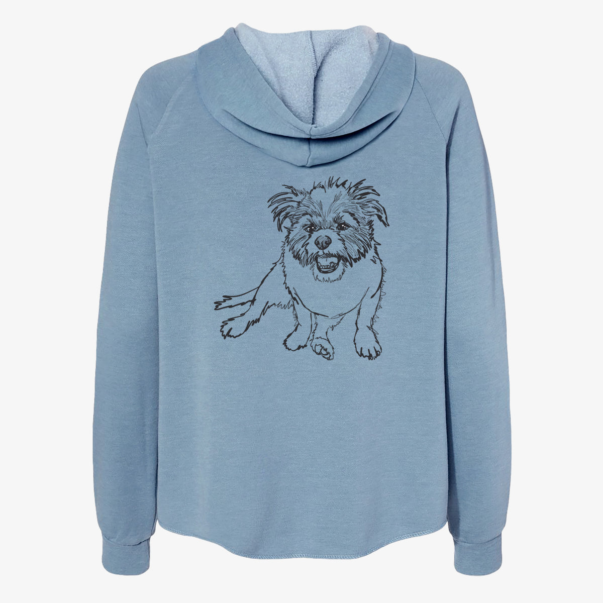 Doodled Jack the Shih Tzu Jack Russell Terrier Mix - Women's Cali Wave Zip-Up Sweatshirt