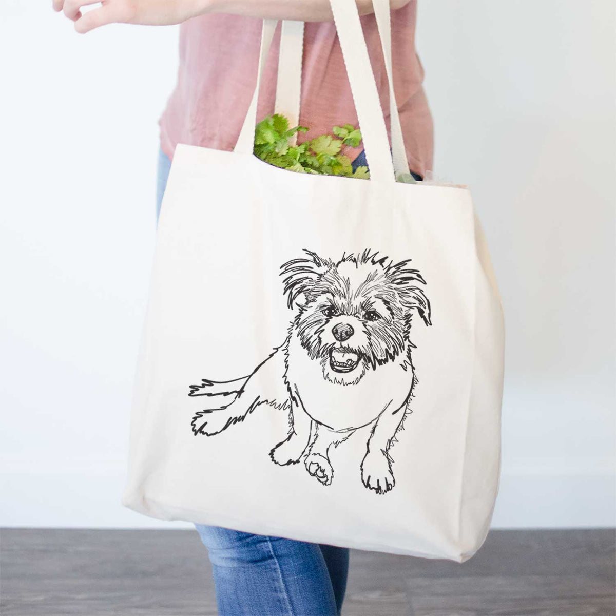 Doodled Jack the Shih Tzu Jack Russell Terrier Mix - Tote Bag