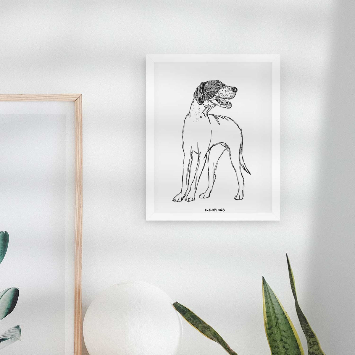 Doodled Jade the English Pointer Art Print