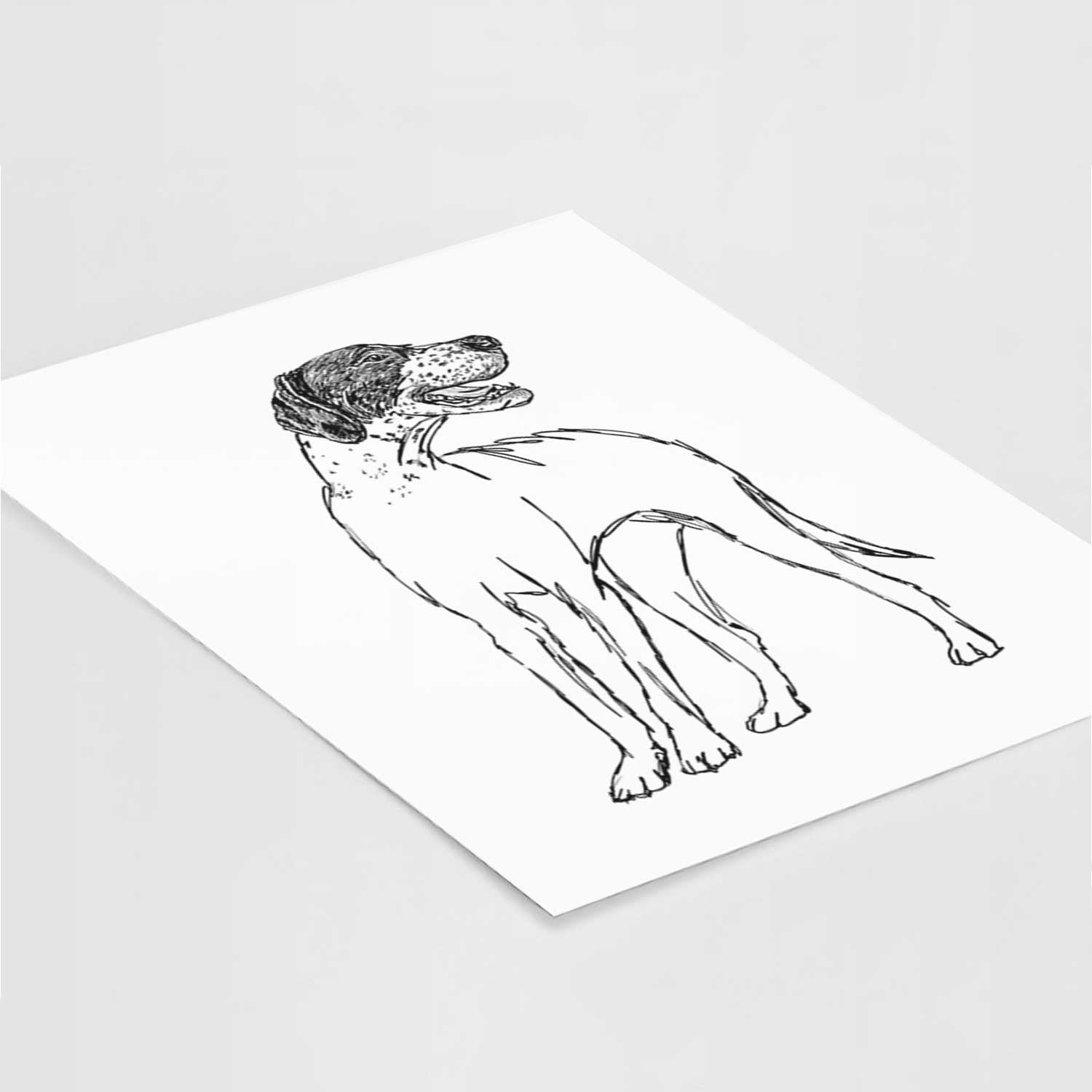 Doodled Jade the English Pointer Art Print