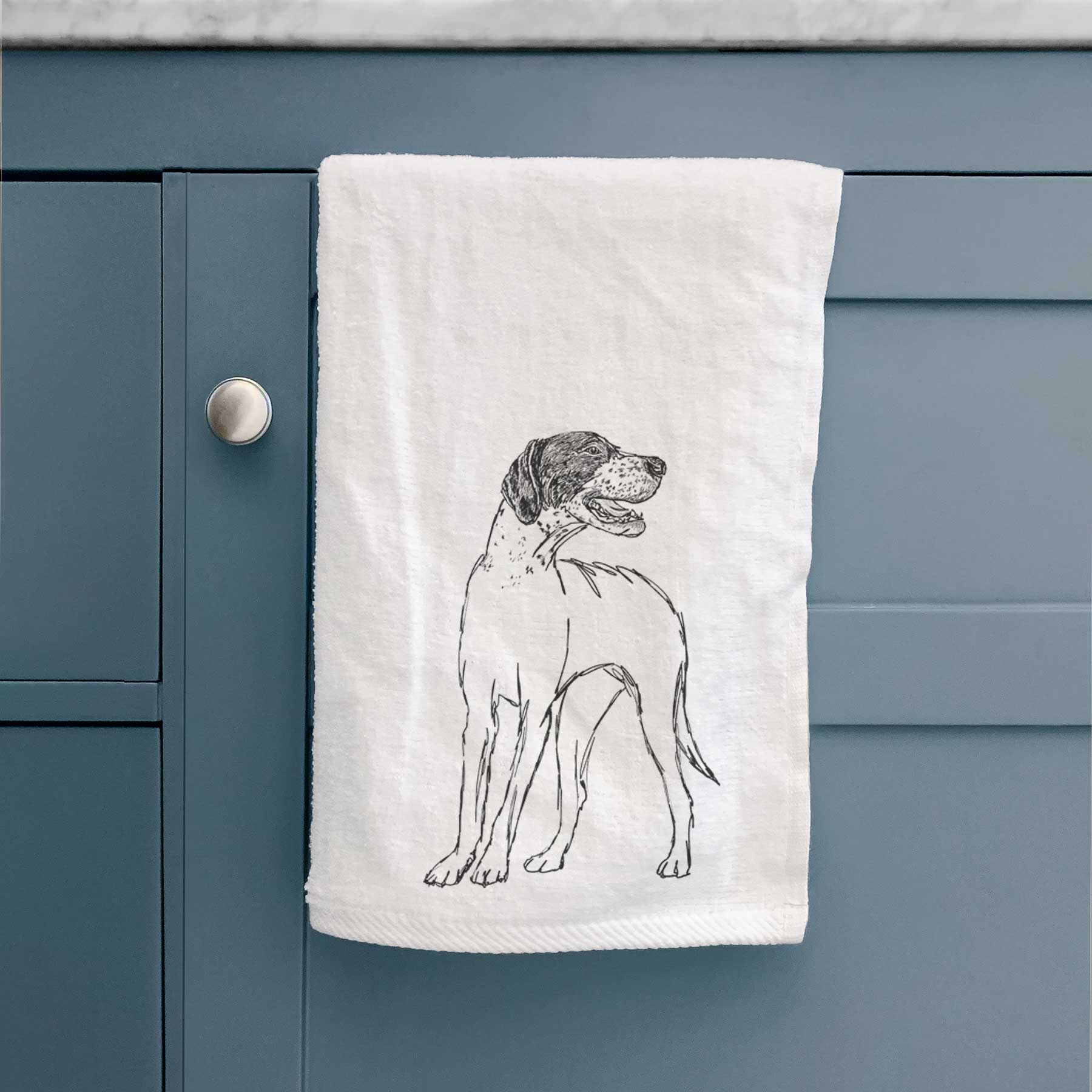 Doodled Jade the English Pointer Decorative Hand Towel