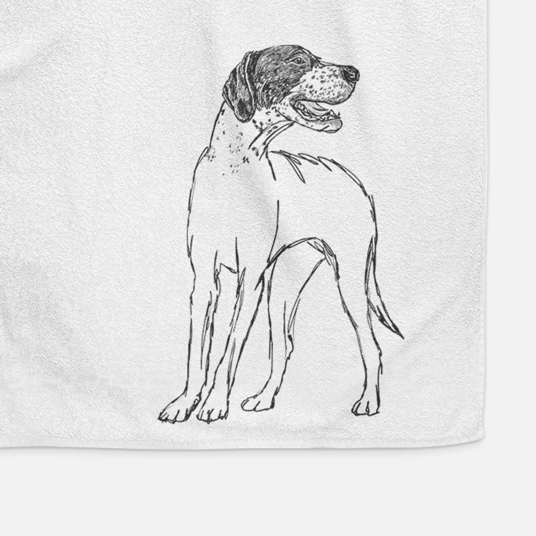 Doodled Jade the English Pointer Decorative Hand Towel