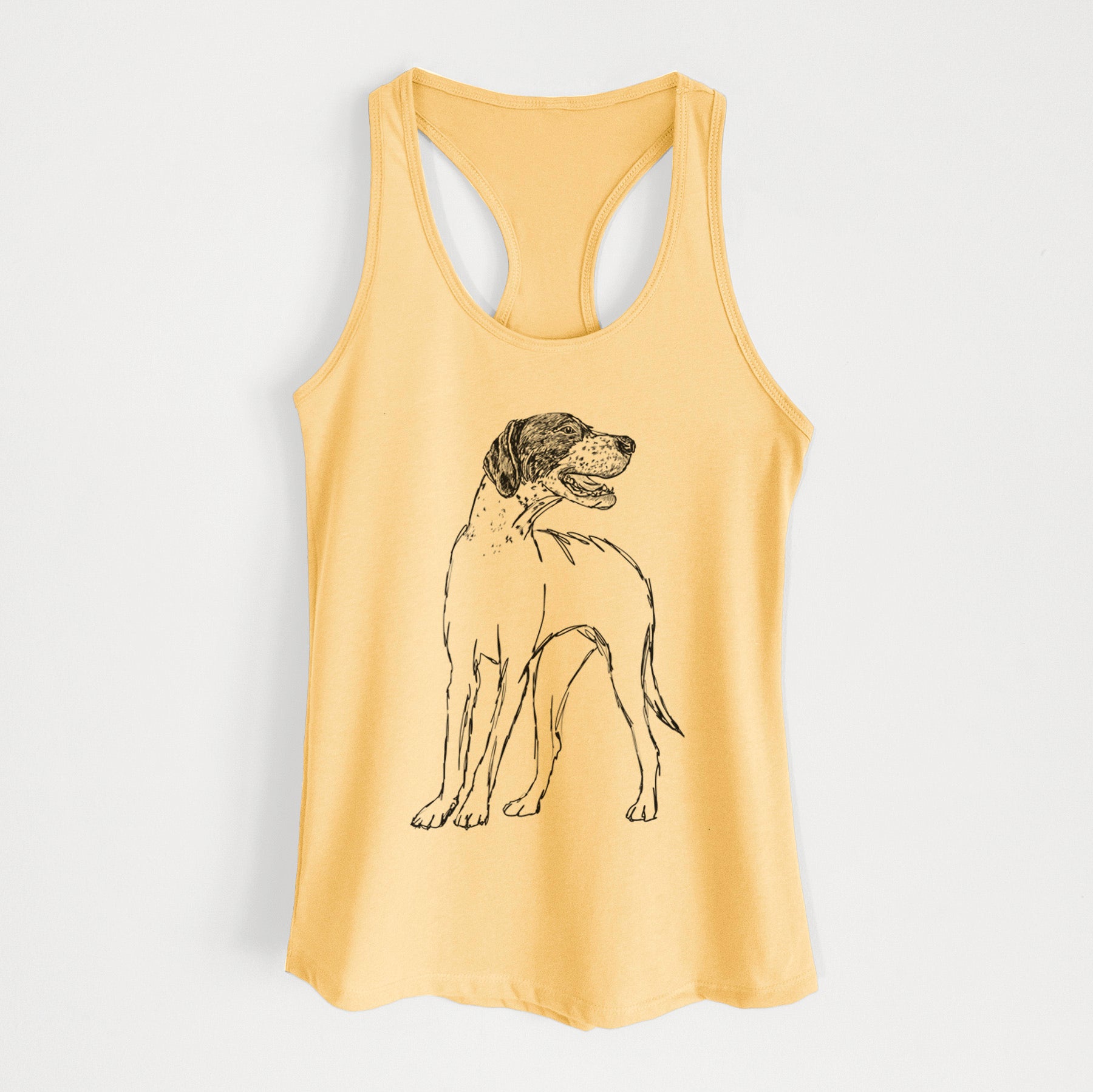 Doodled Jade the English Pointer - Women's Racerback Tanktop