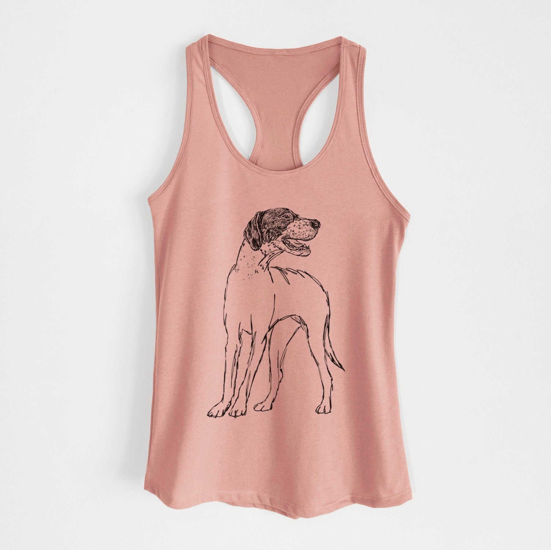 Doodled Jade the English Pointer - Women's Racerback Tanktop